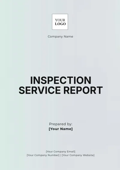 Free Inspection Service Report Template to Edit Online