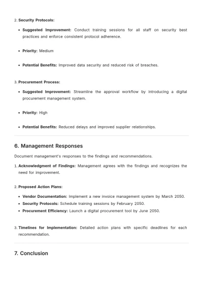 Free Internal Audit Execution Report Blank Template to Edit Online