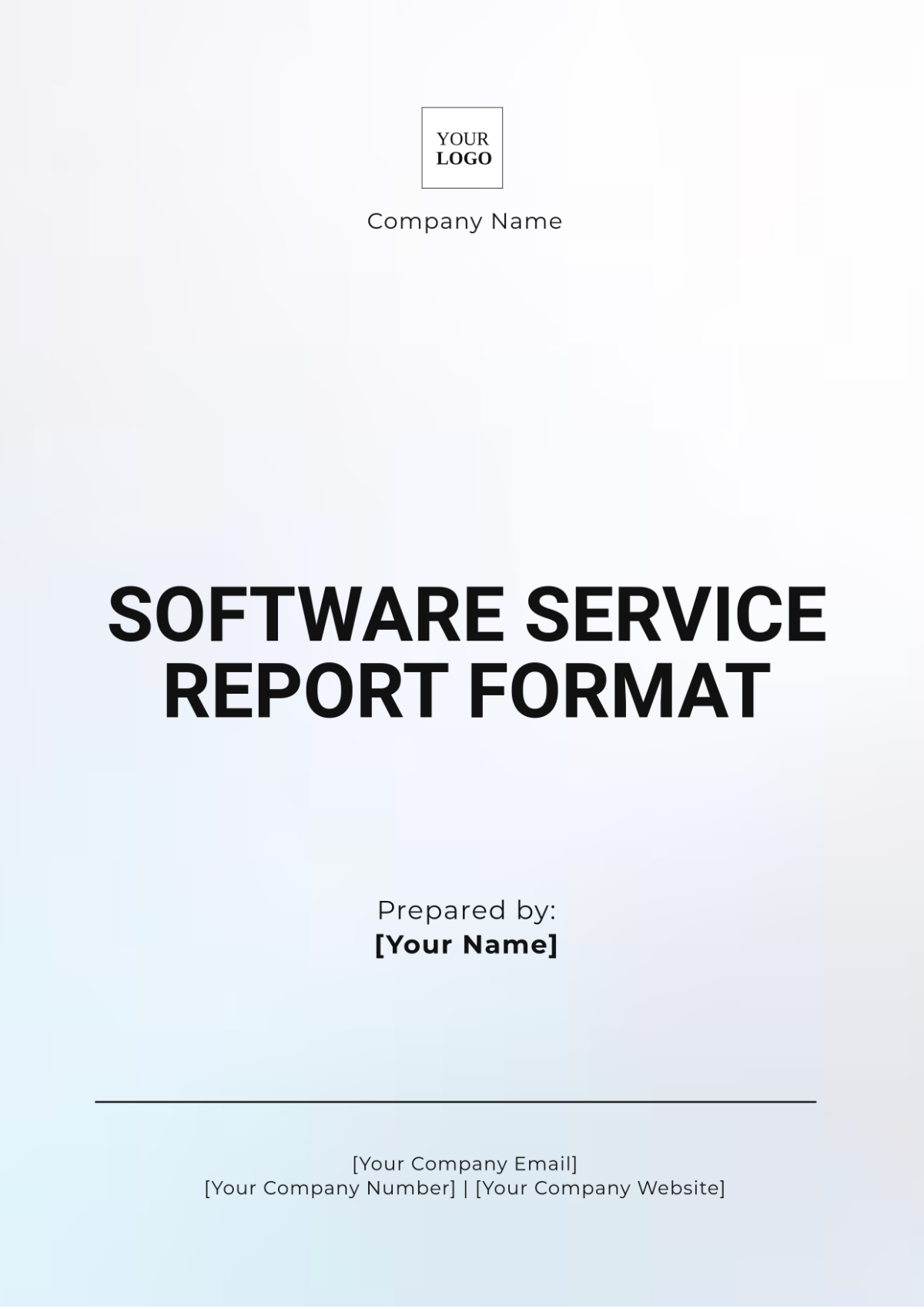 Software Service Report Format Template - Edit Online & Download