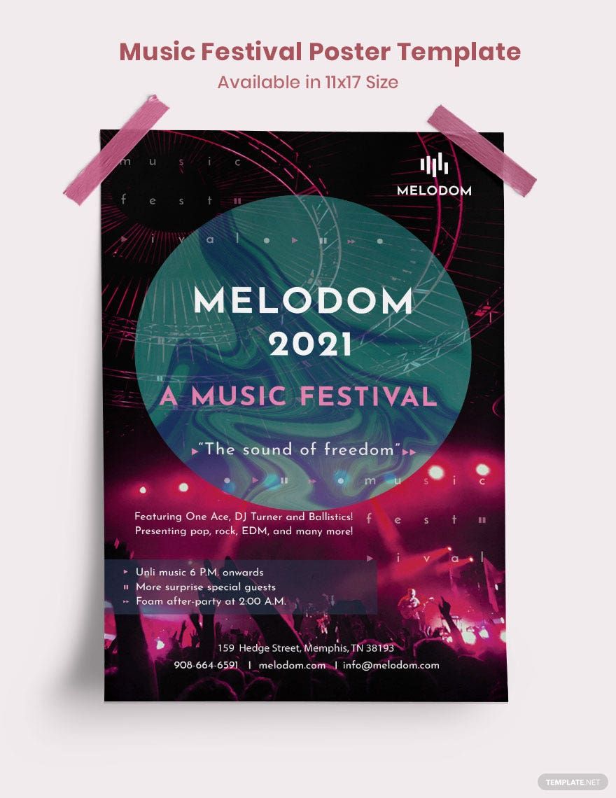 Creative Music Festival Poster Template