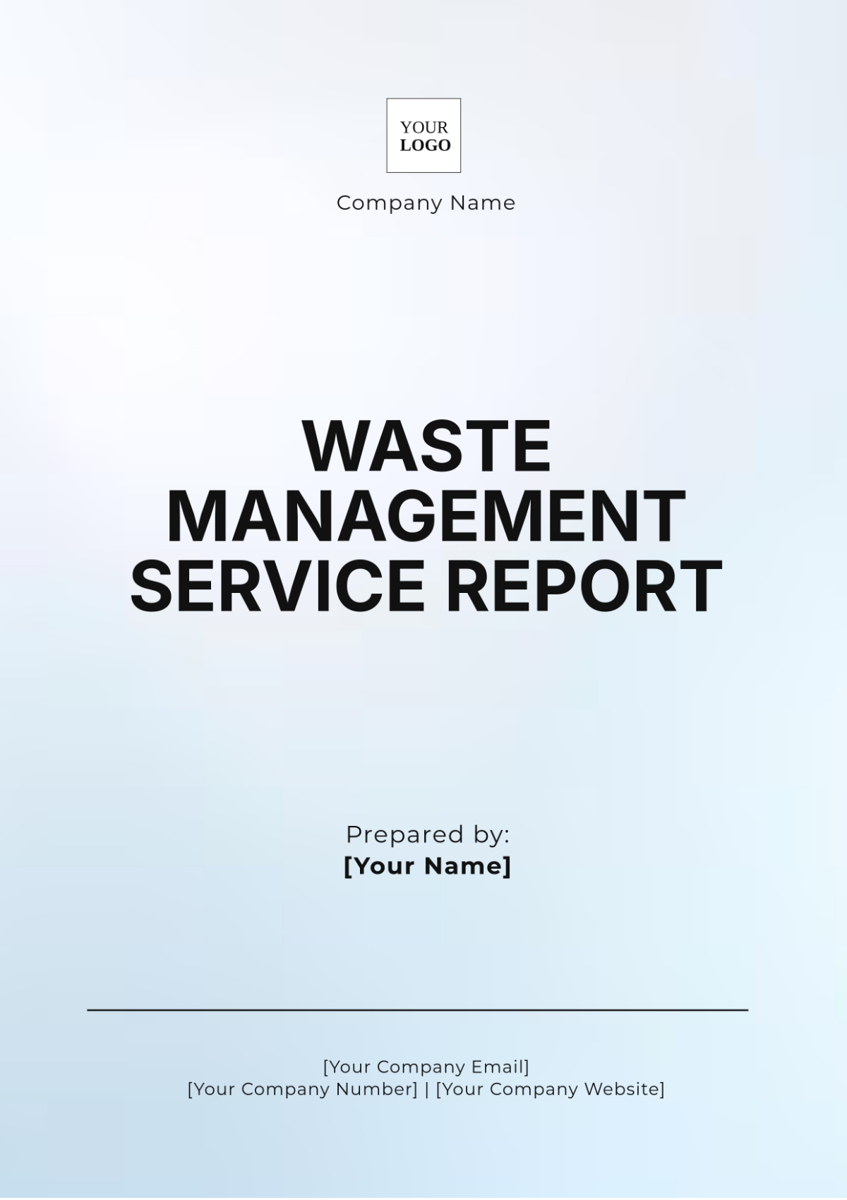 Free Waste Management Service Report Template