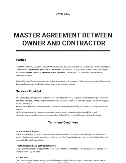 78  FREE Contractor Templates PDF Word (DOC) Excel PSD Google