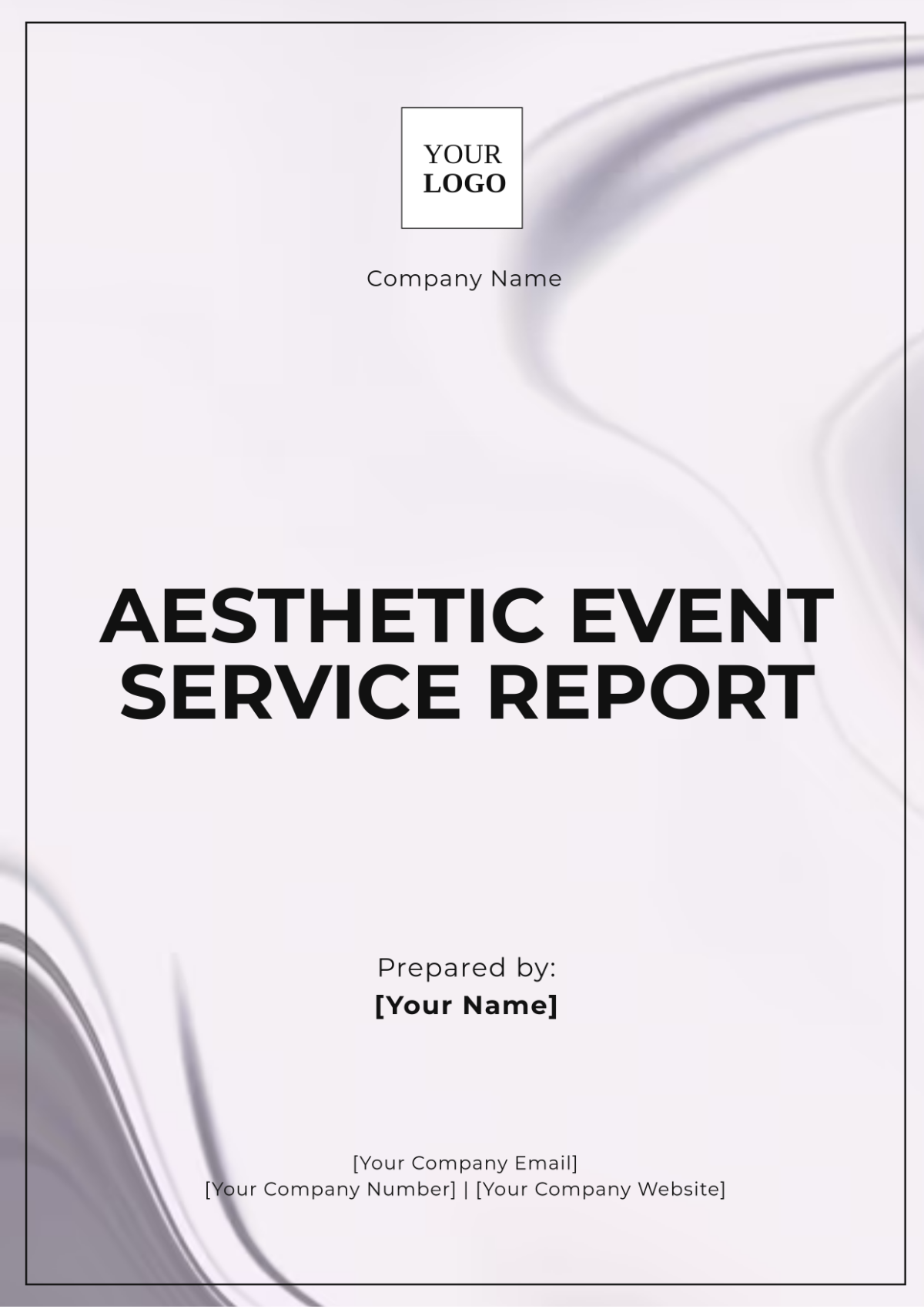 Aesthetic Event Service Report Template - Edit Online & Download