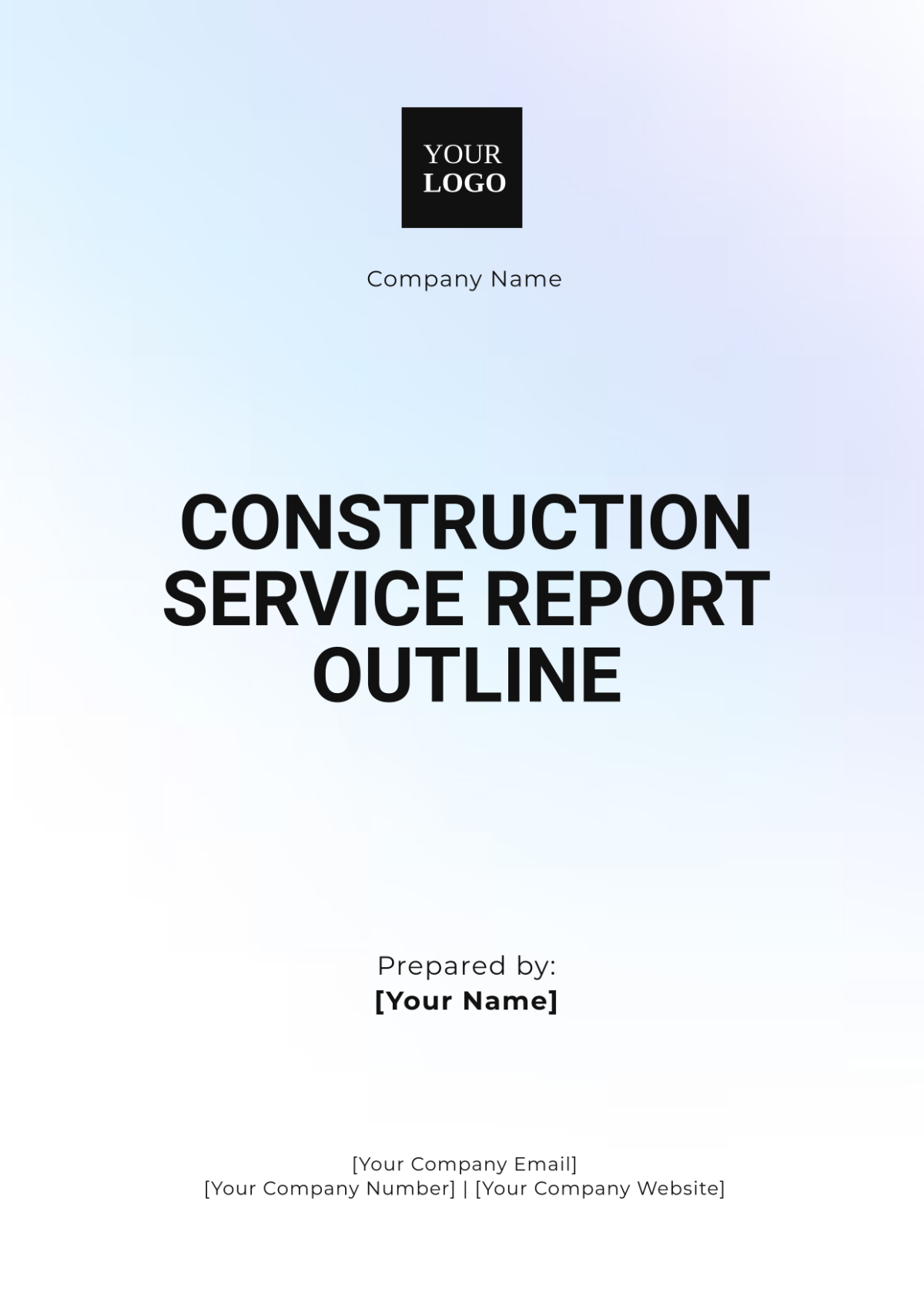 Construction Service Report Outline Template - Edit Online & Download