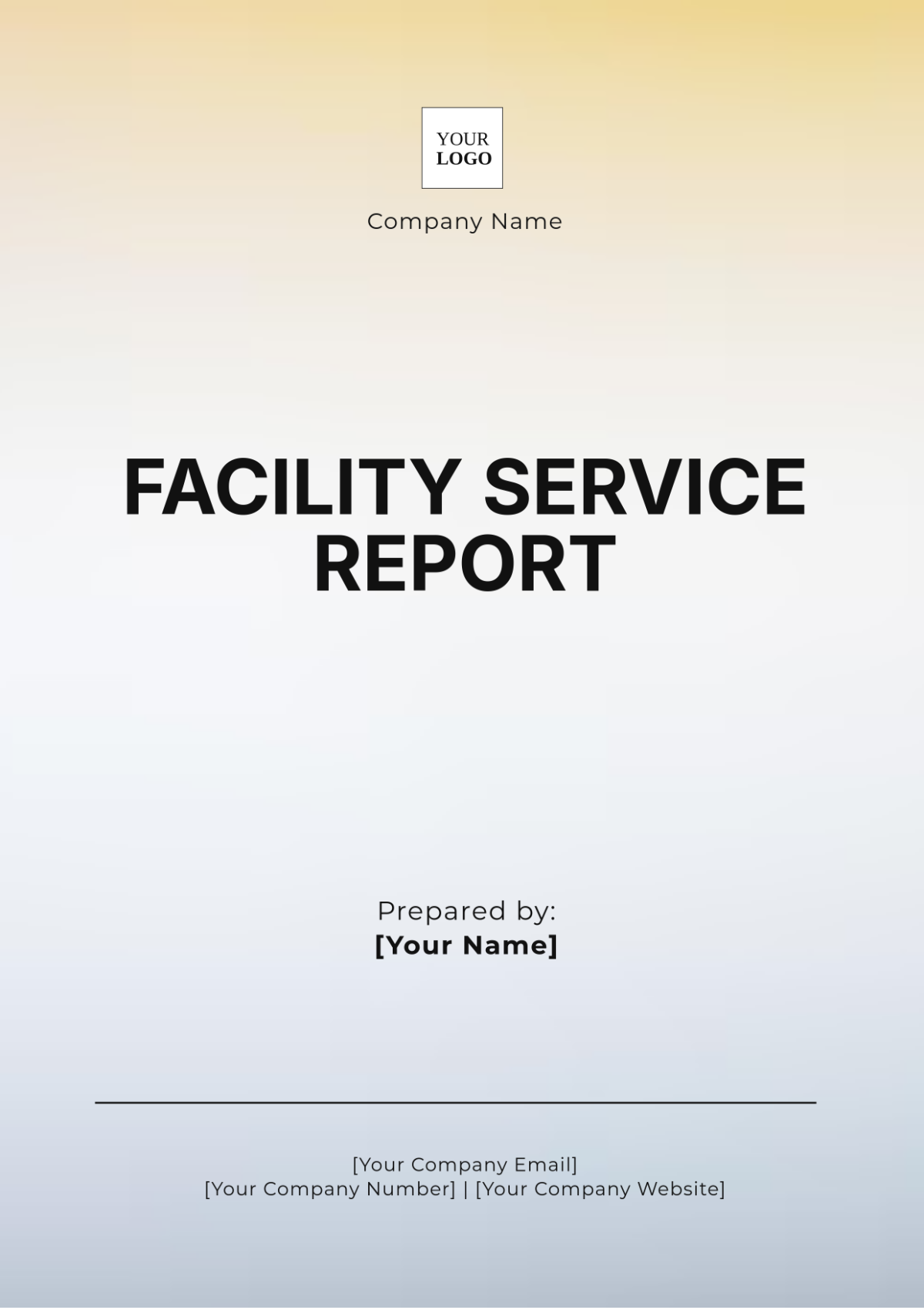 Facility Service Report Template - Edit Online & Download