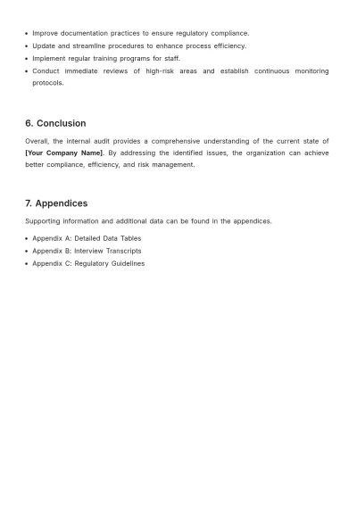 Free Internal Audit Issues Report Template to Edit Online