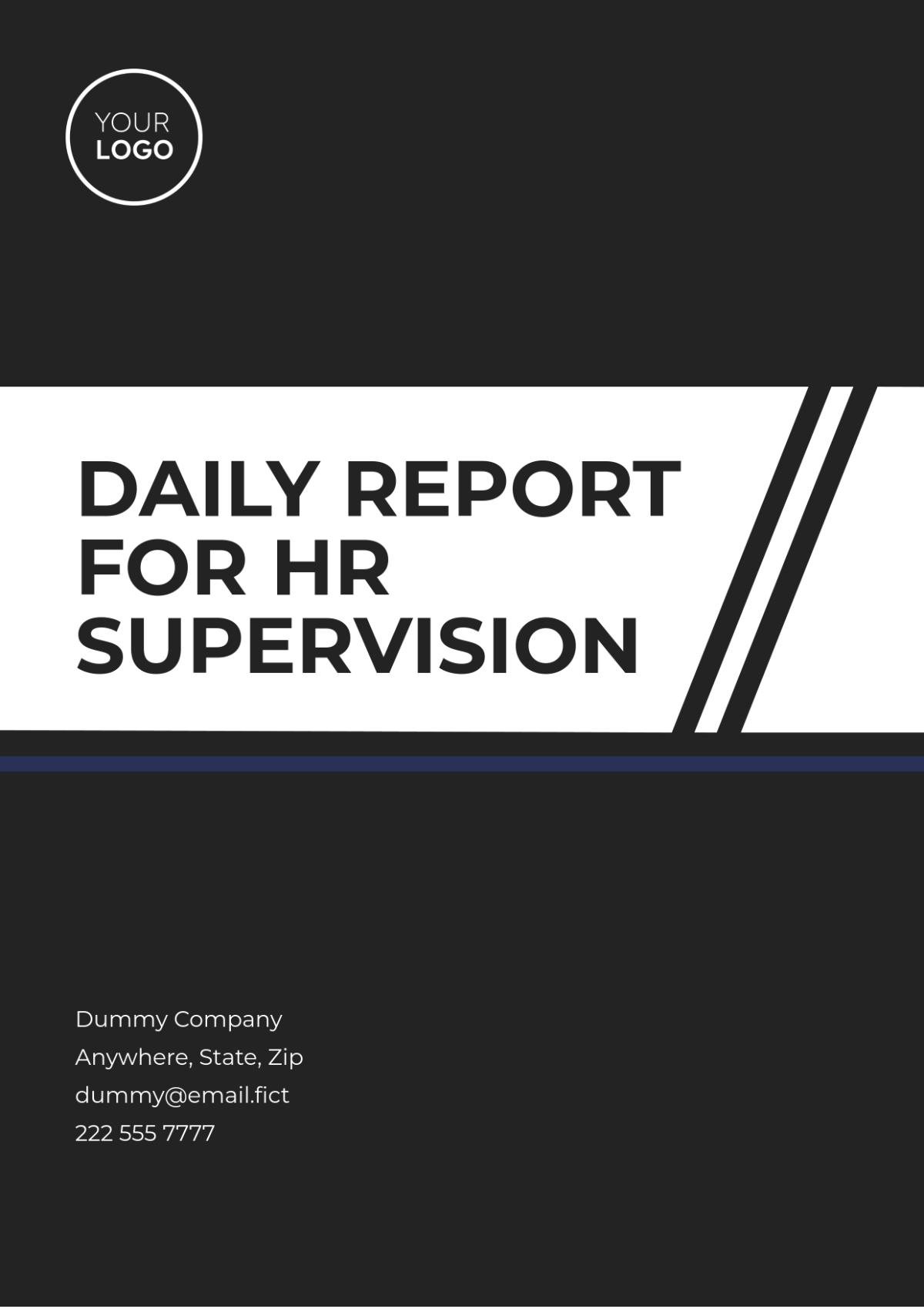 Daily Report for HR Supervision Template