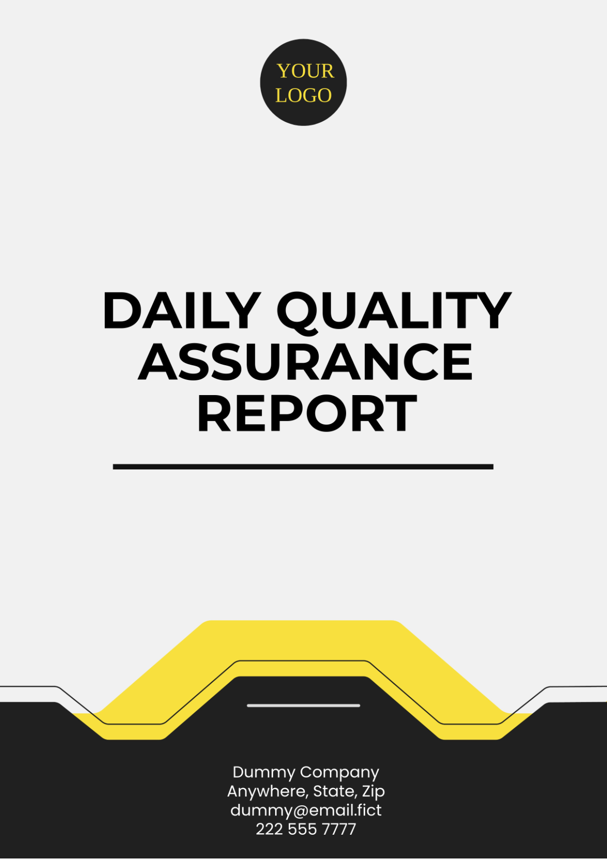 Daily Quality Assurance Report Template