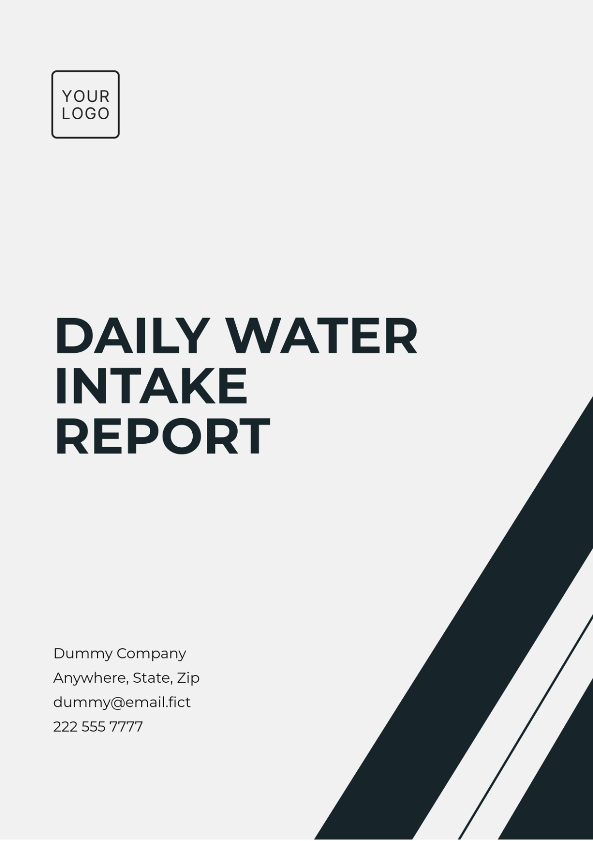 Daily Water Intake Report Template - Edit Online & Download