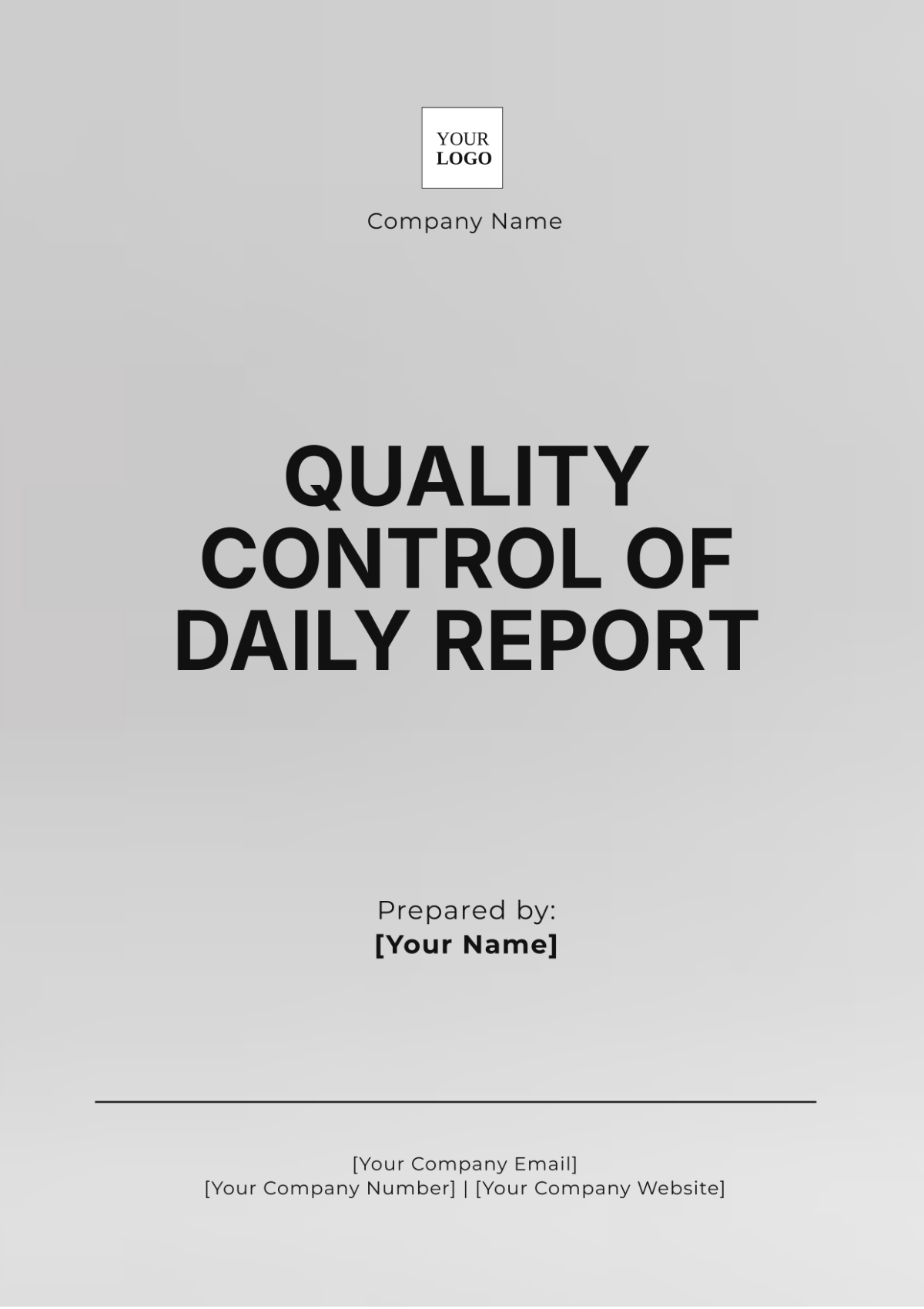 Quality Control of Daily Report Template - Edit Online & Download