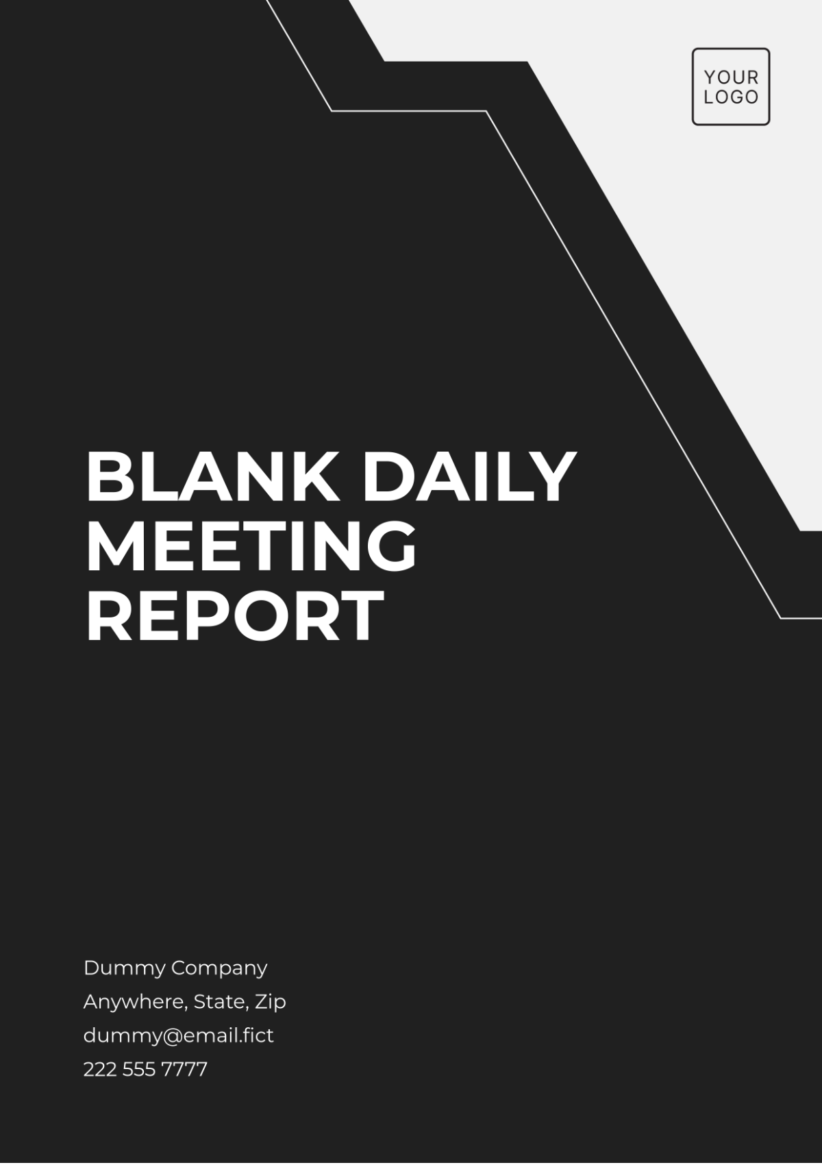 Blank Daily Meeting Report Template - Edit Online & Download