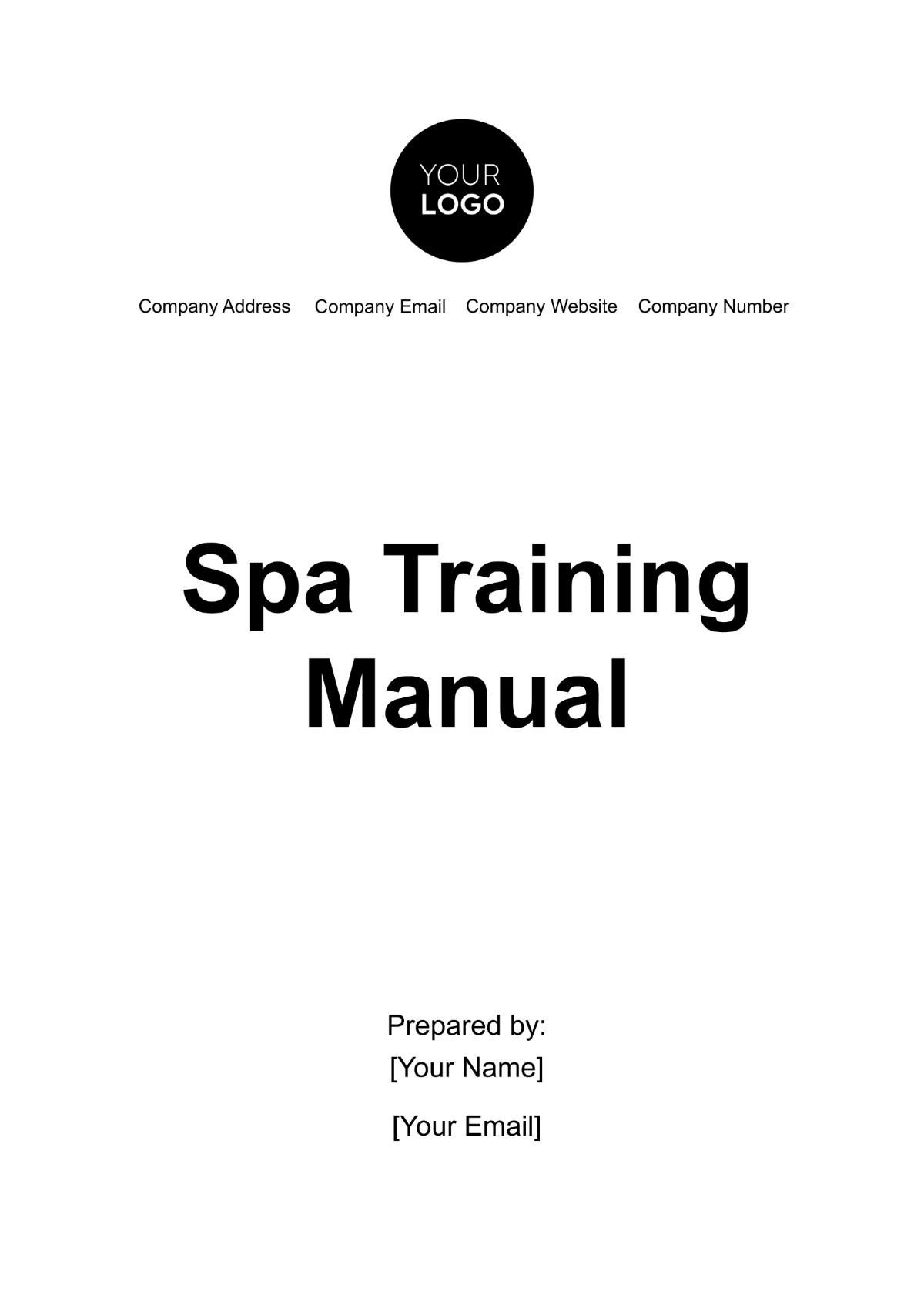 Spa Training Manual Template - Edit Online & Download