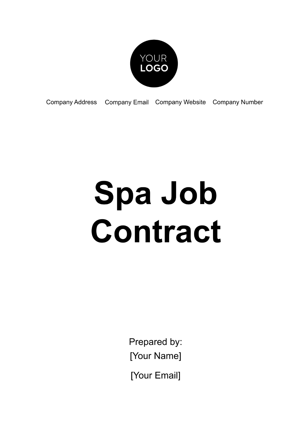 Spa Job Contract Template - Edit Online & Download