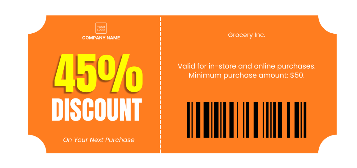 Free Grocery Store Coupon Template - Edit Online & Download | Template.net