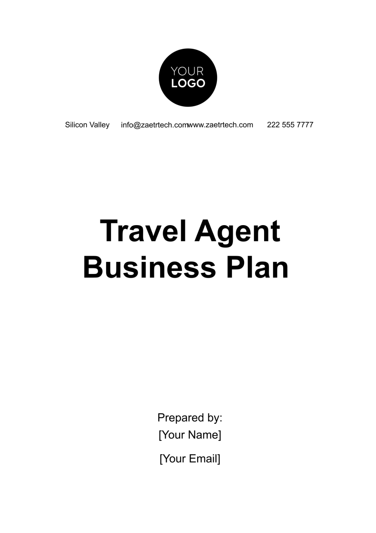 Travel Agent Business Plan Template - Edit Online & Download