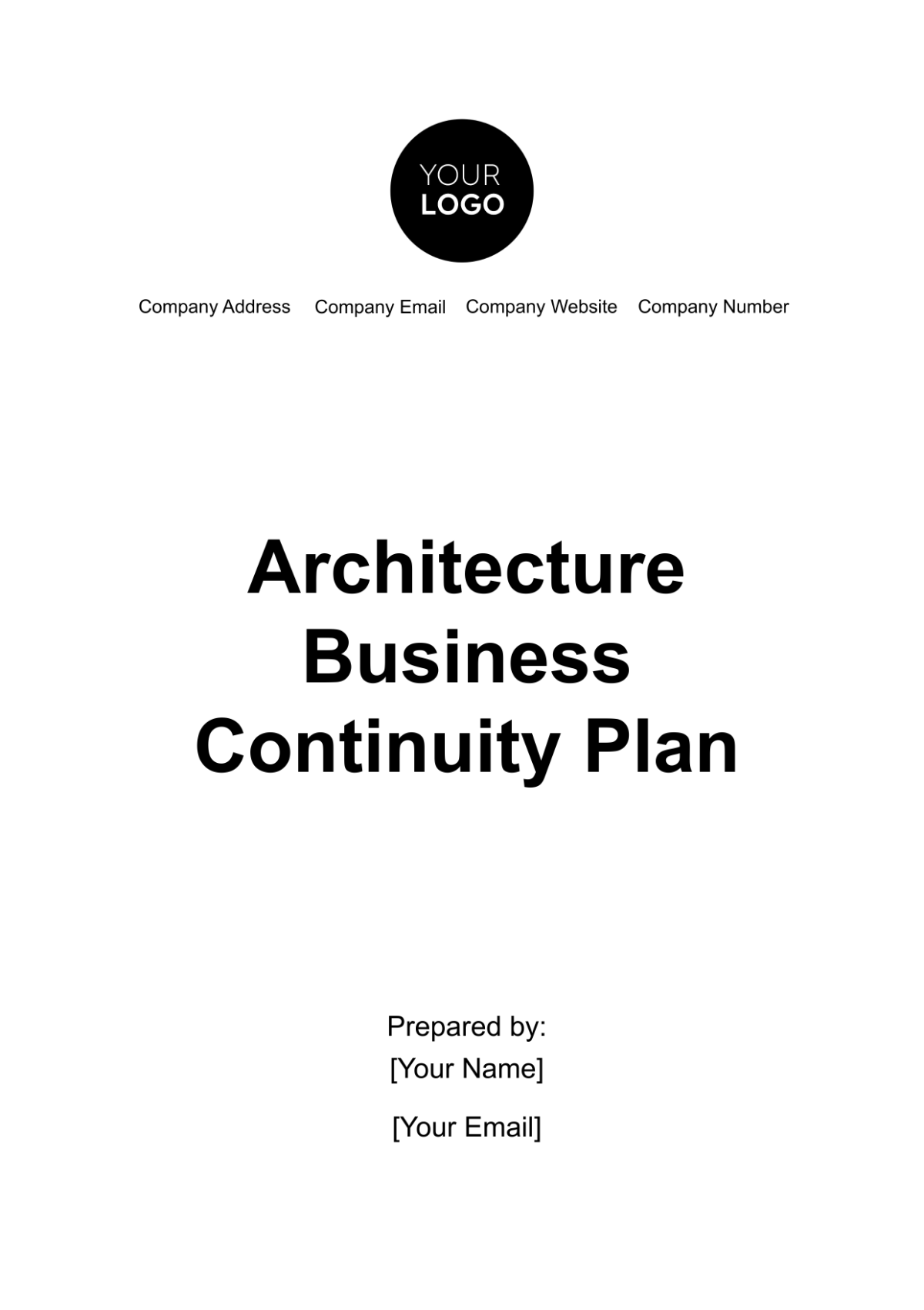 Architecture Business Continuity Plan Template - Edit Online & Download