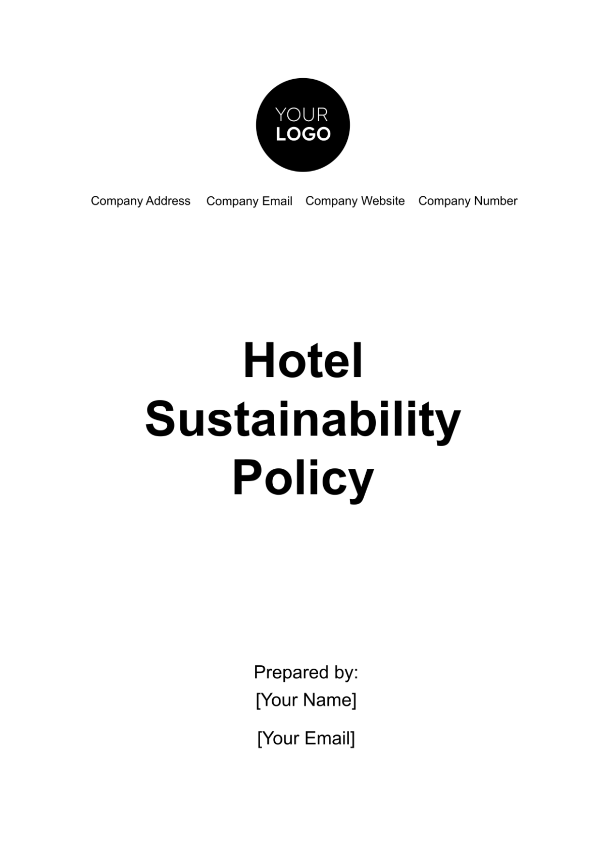 Hotel Sustainability Policy Template