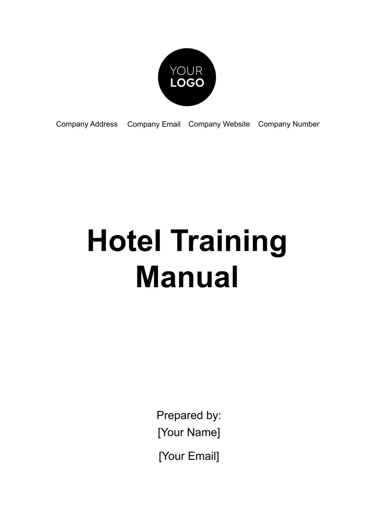 Hotel Training Manual Template - Edit Online & Download