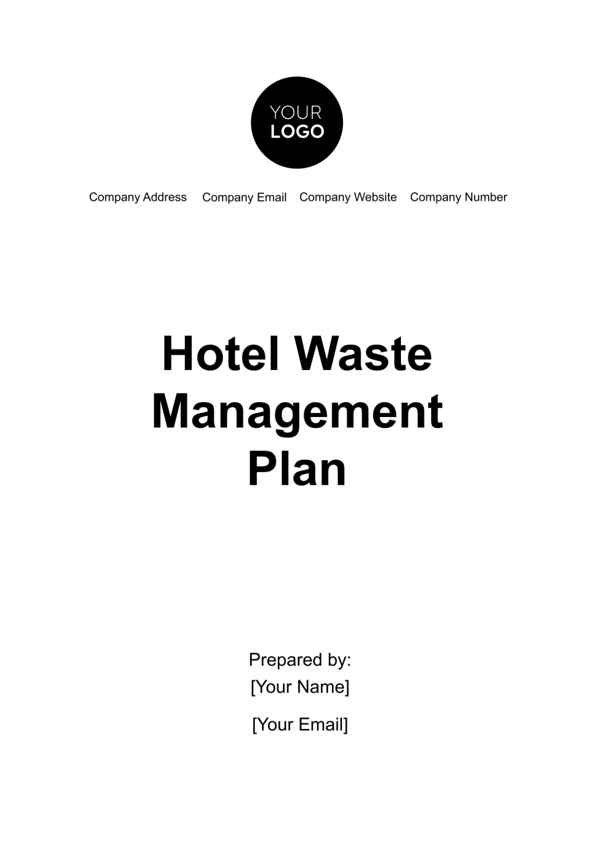 Hotel Waste Management Plan Template