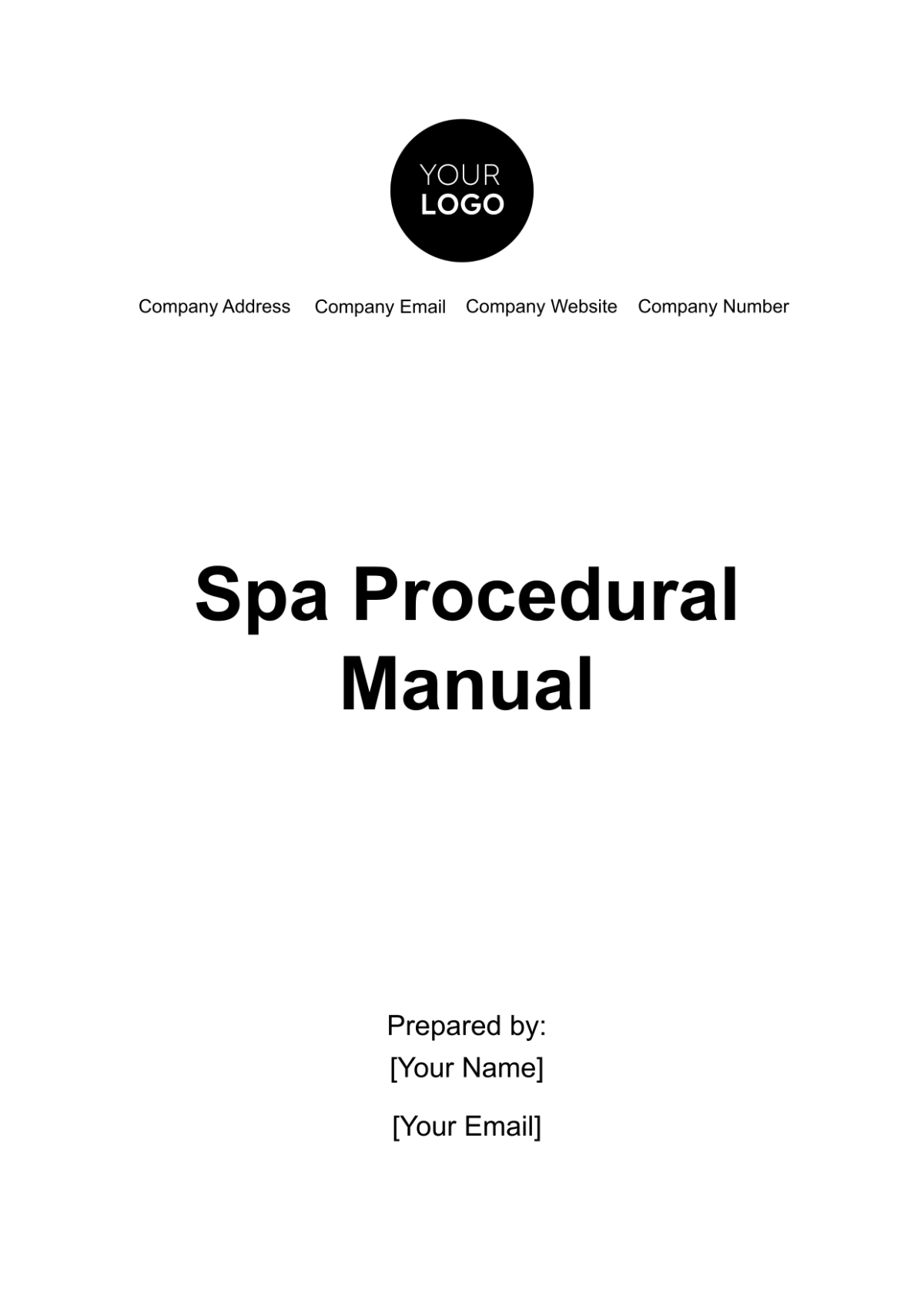 Spa Procedural Manual Template - Edit Online & Download