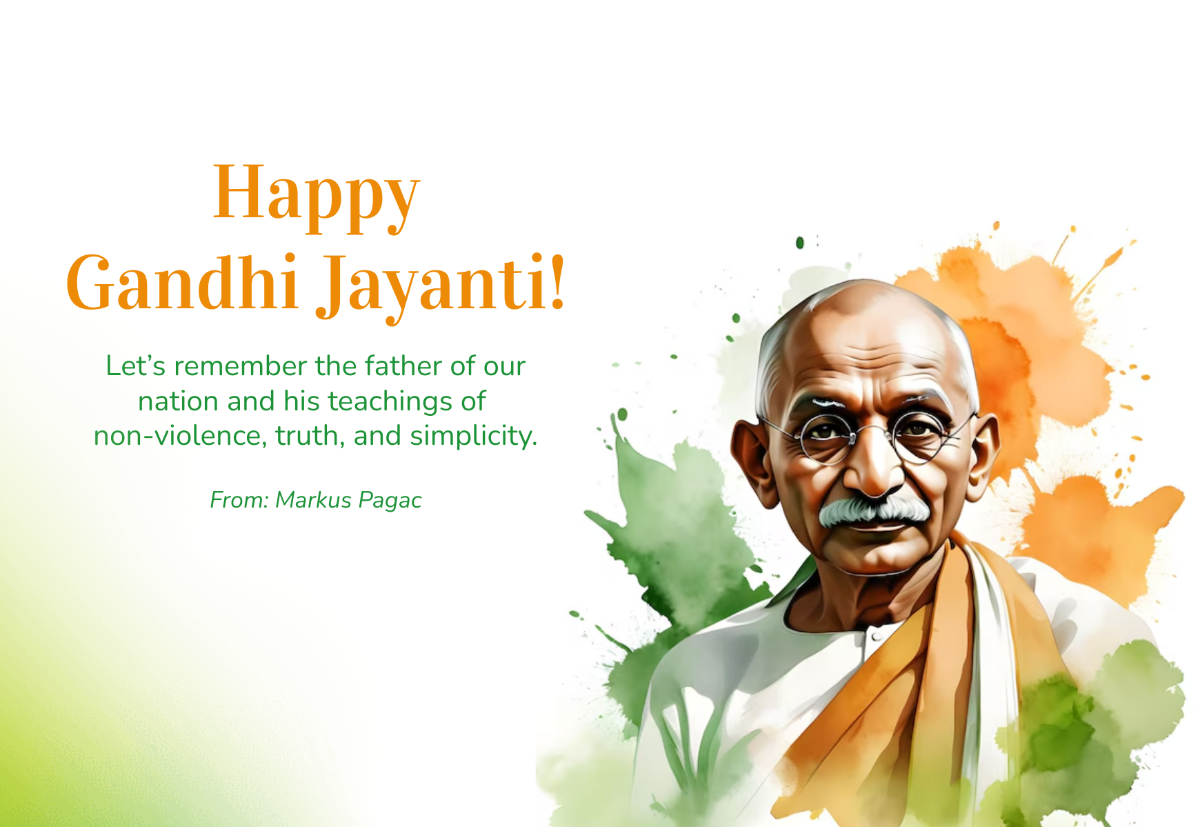 Happy Gandhi Jayanti Template - Edit Online & Download