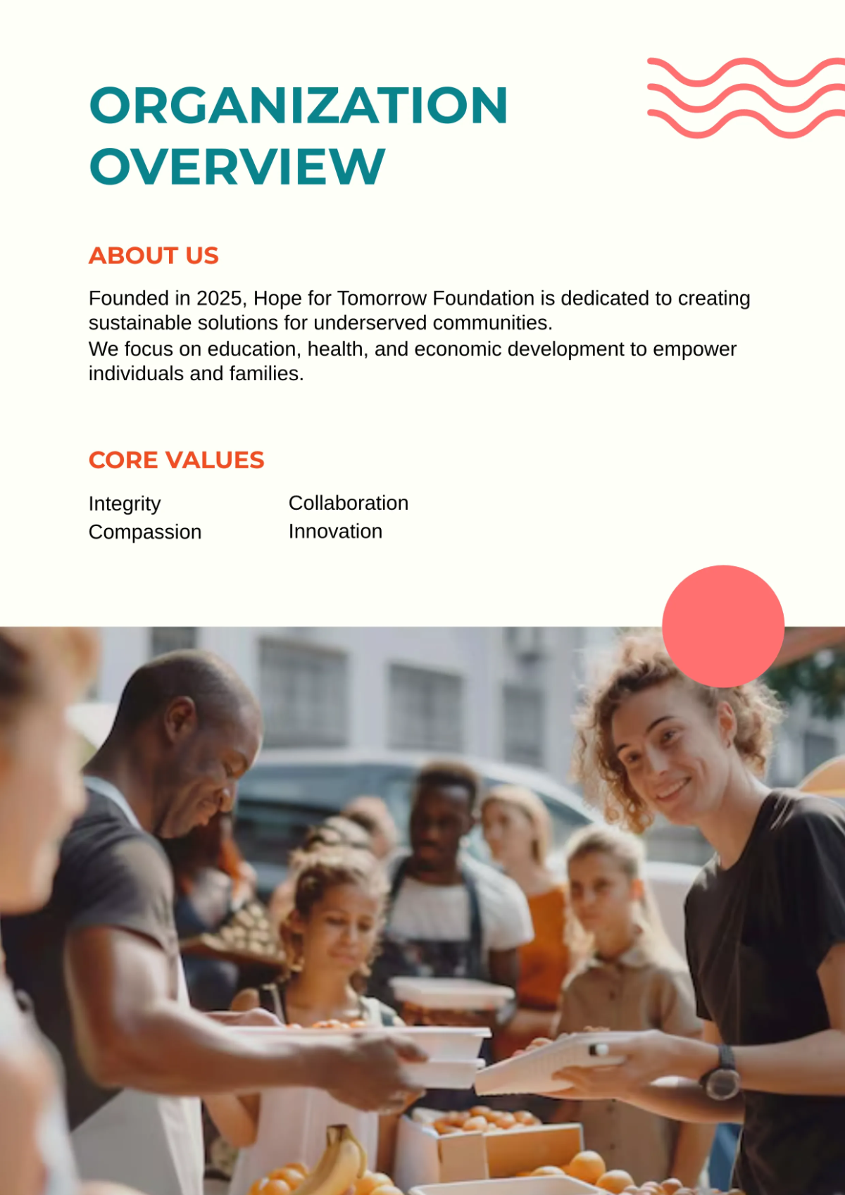 Free Non Profit Business Profile  Template to Edit Online