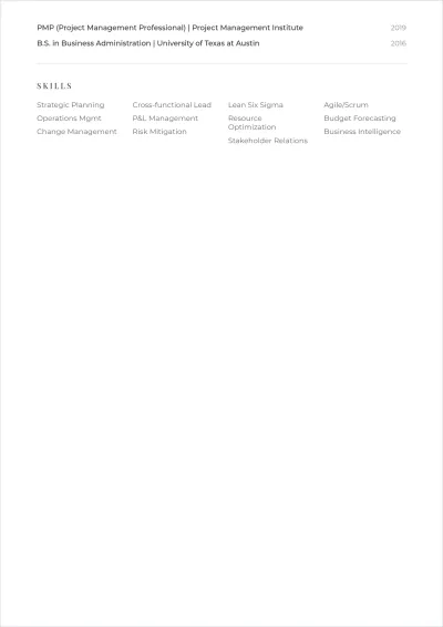 Free Sample Internal ATS Resume Template, AI Resume Builder