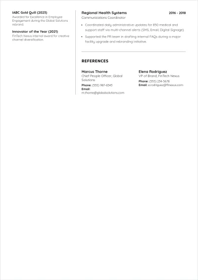 Free Internal ATS Resume Design Template, AI Resume Builder