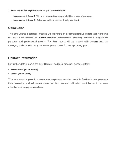Free 360-Degree Feedback Template to Edit Online