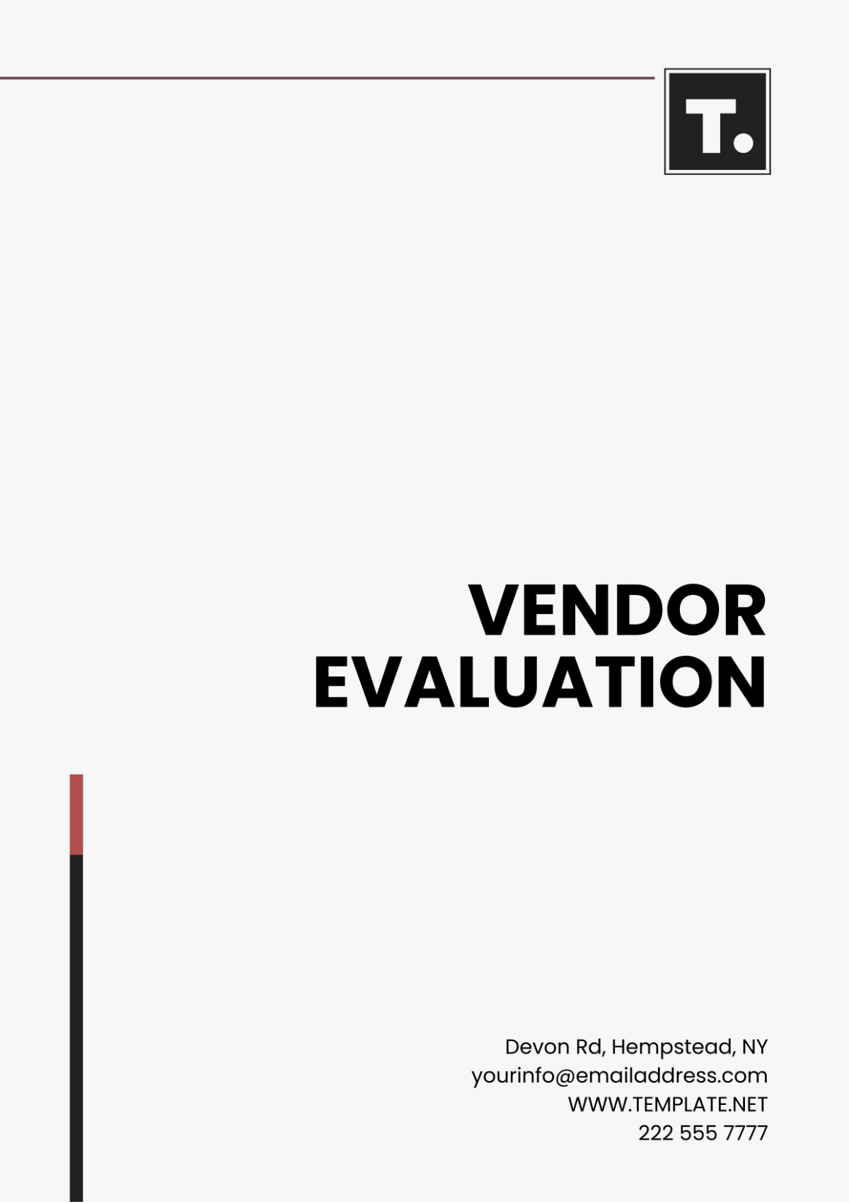 Vendor Evaluation Template - Edit Online & Download