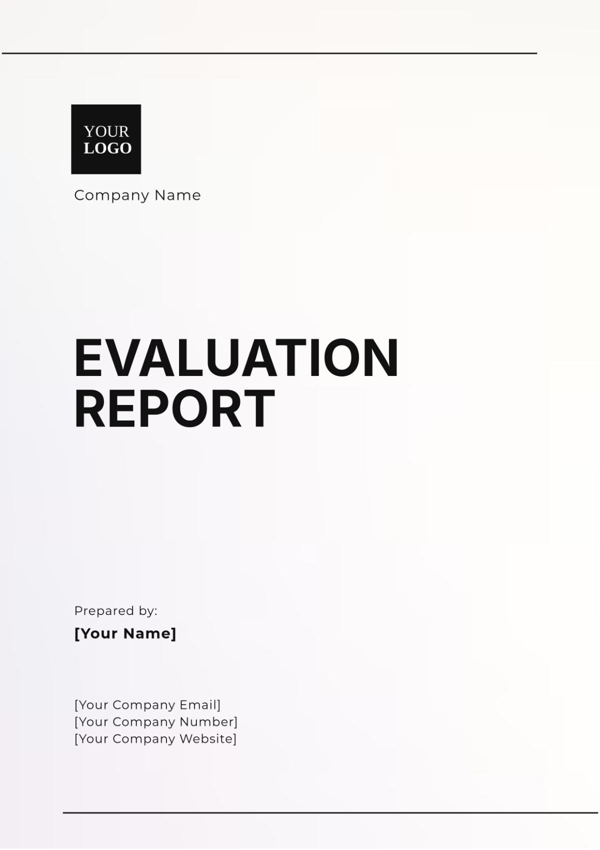 Evaluation Report Template - Edit Online & Download