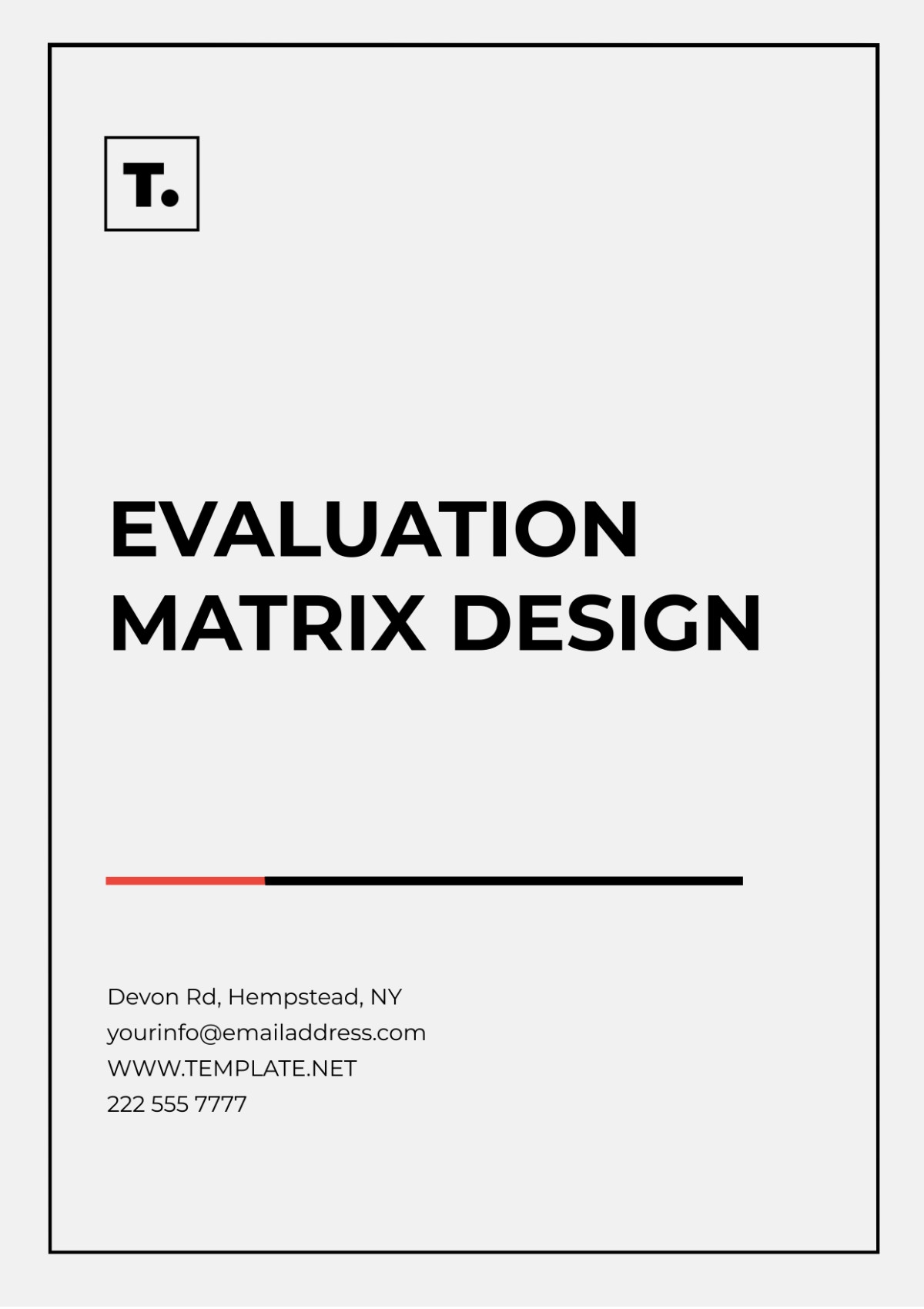 Evaluation Matrix Design Template - Edit Online & Download