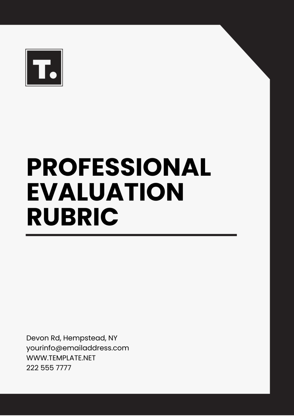 Professional Evaluation Rubric Template - Edit Online & Download