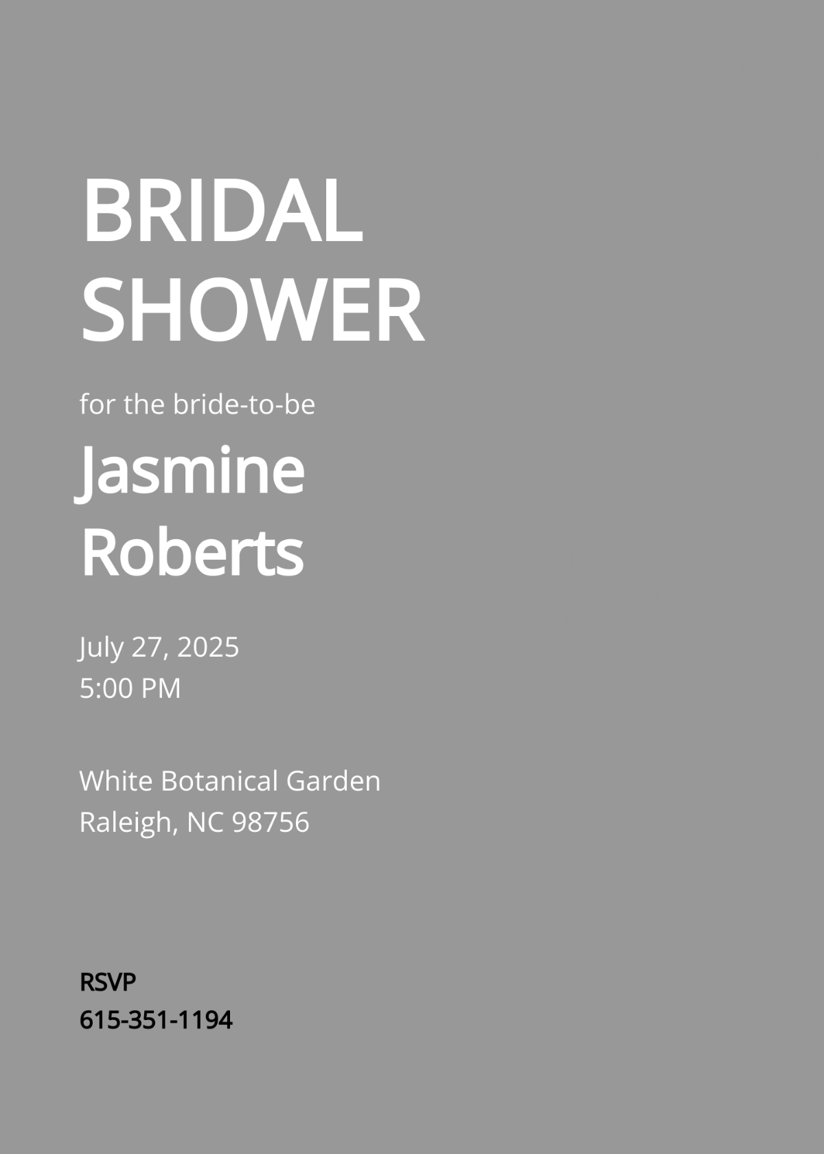 Printable Bridal Shower Invitation