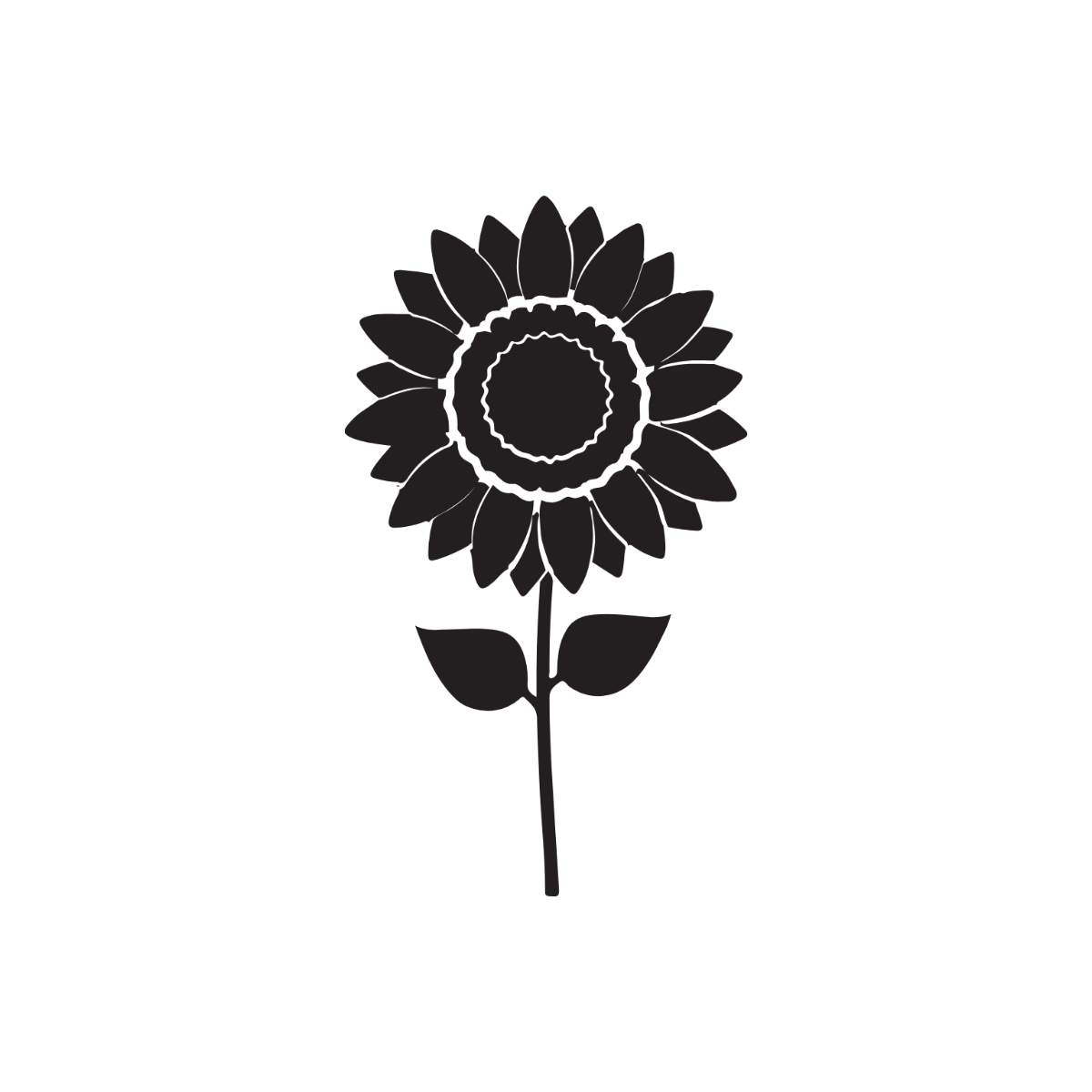 Sunflower Silhouette Clipart