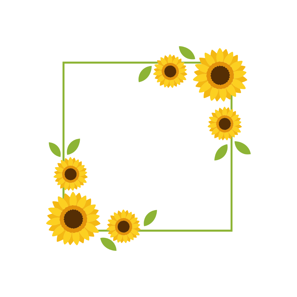 Sunflower Border Clipart