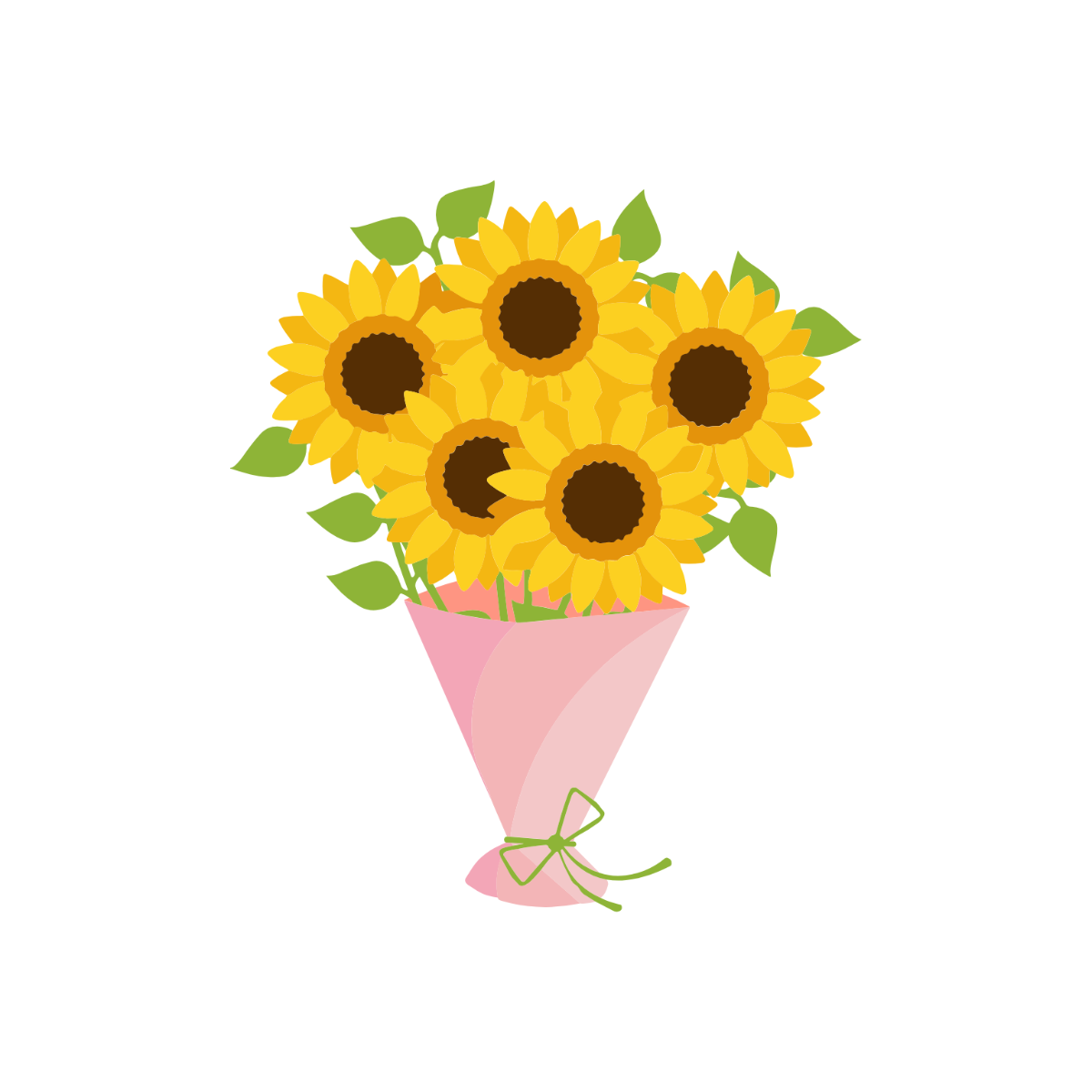 Sunflower Bouquet Clipart  - Edit Online | Template.net