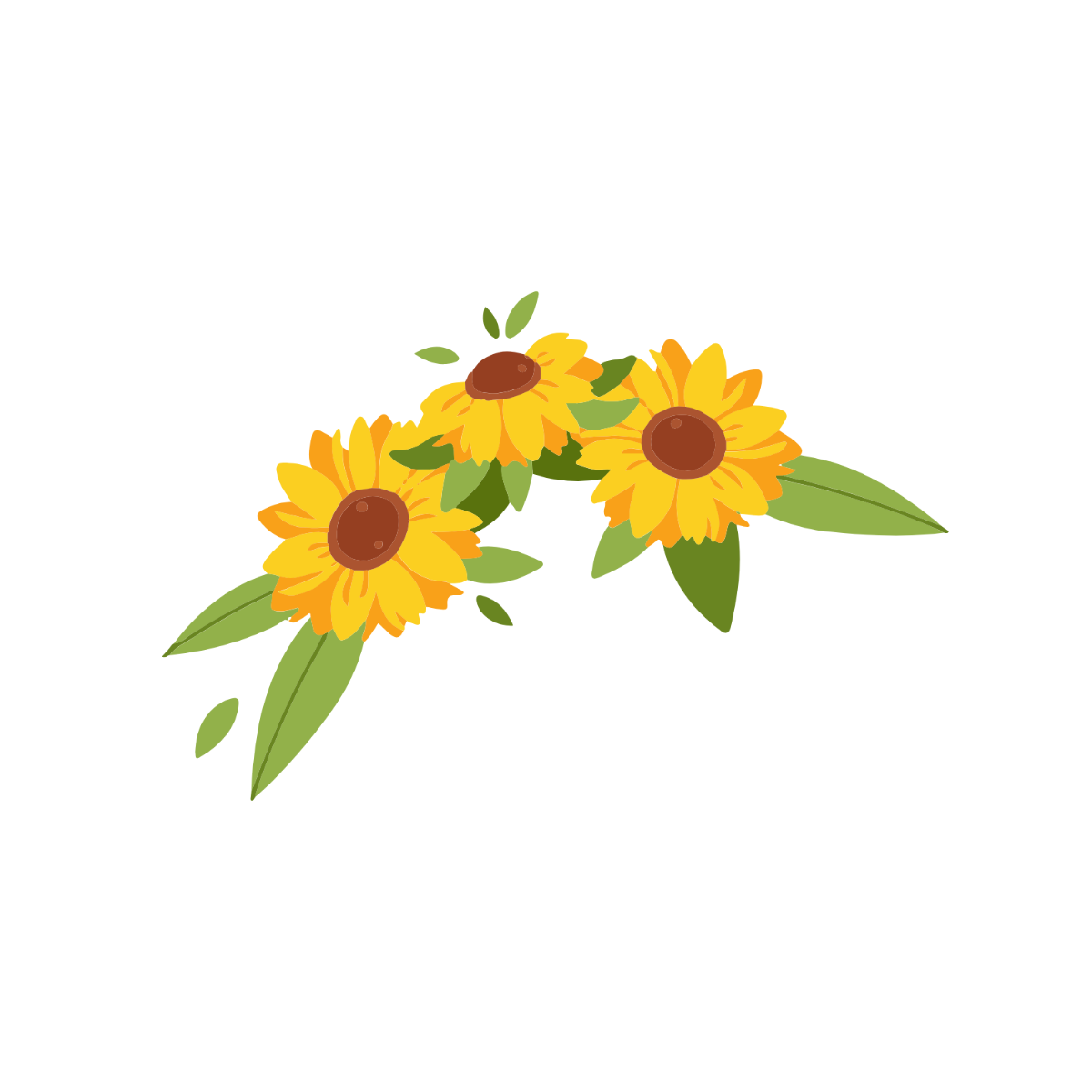 Floral Sunflower Clipart  - Edit Online | Template.net