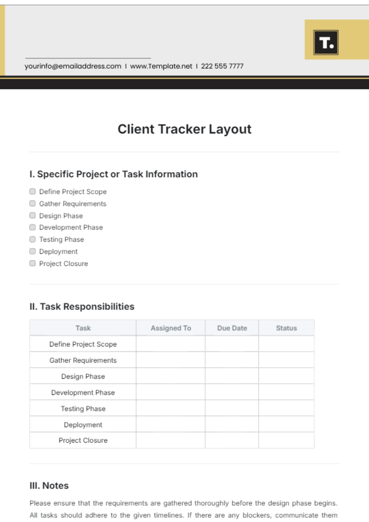 Client Tracker Layout Template - Edit Online & Download