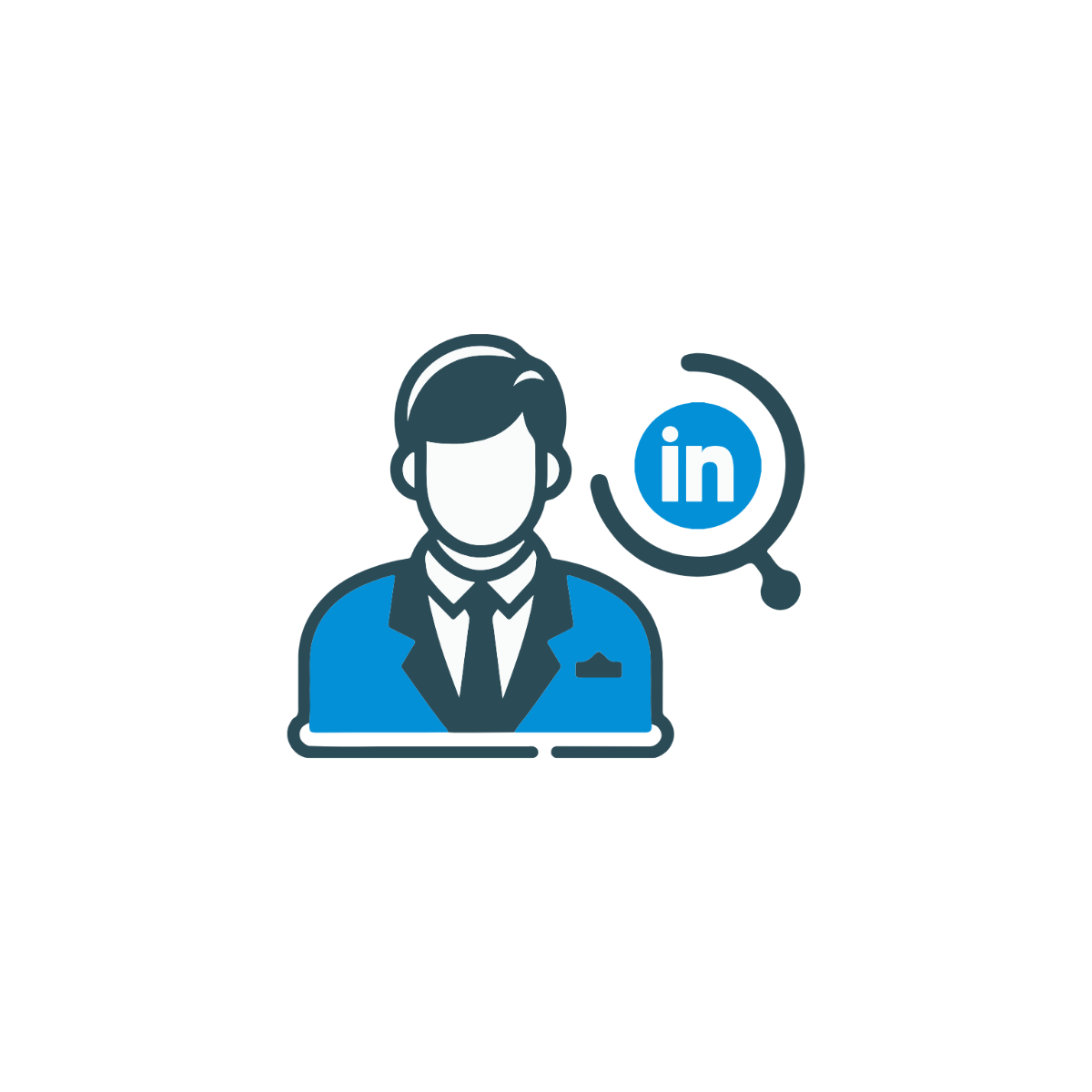 Editable LinkedIn Clipart