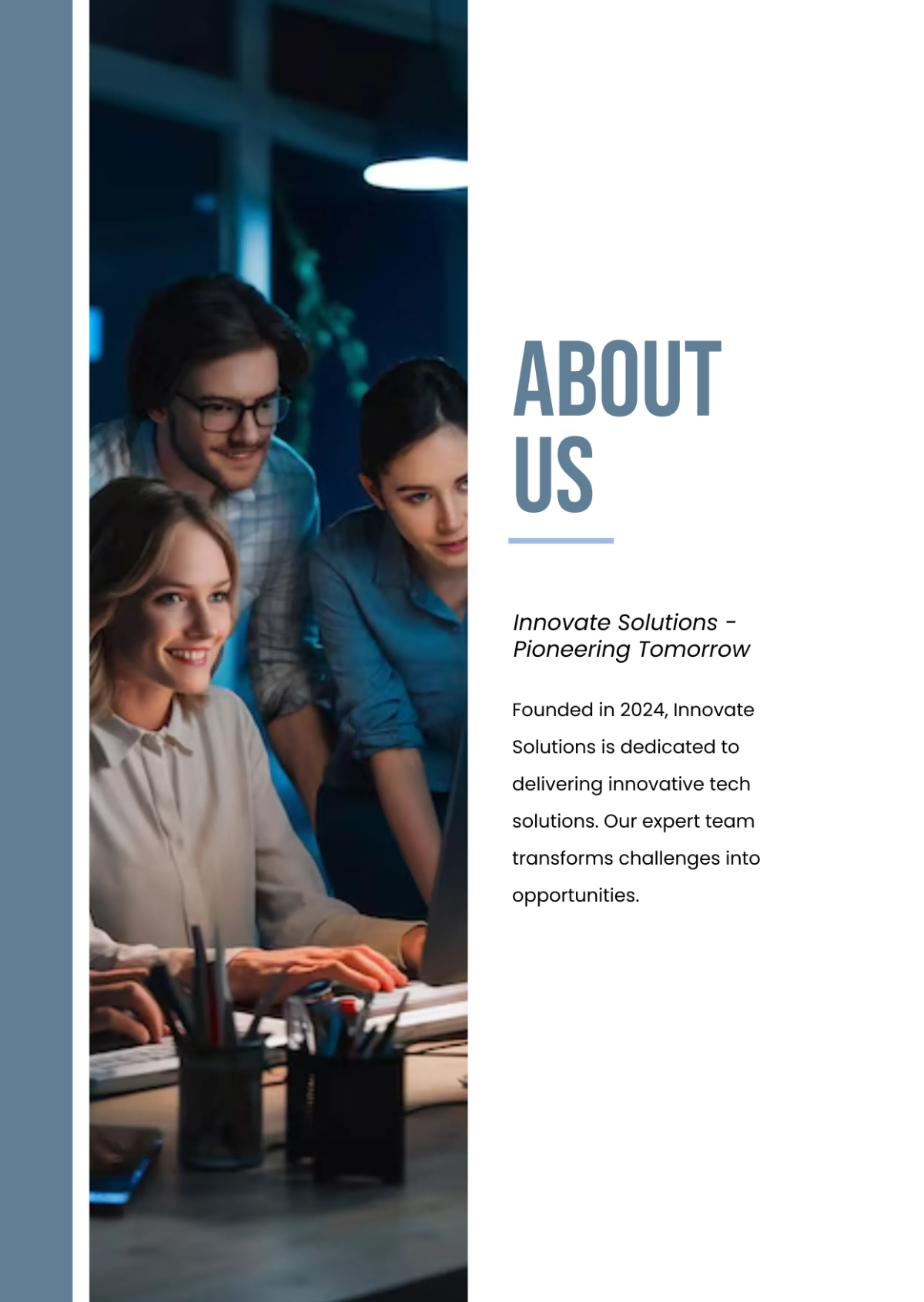 Free Interactive Business Profile Template to Edit Online