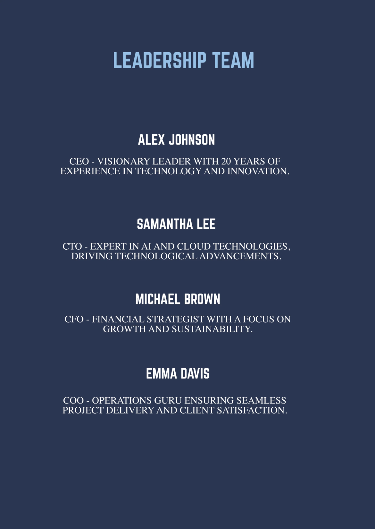 Free Technology Business Profile  Template to Edit Online