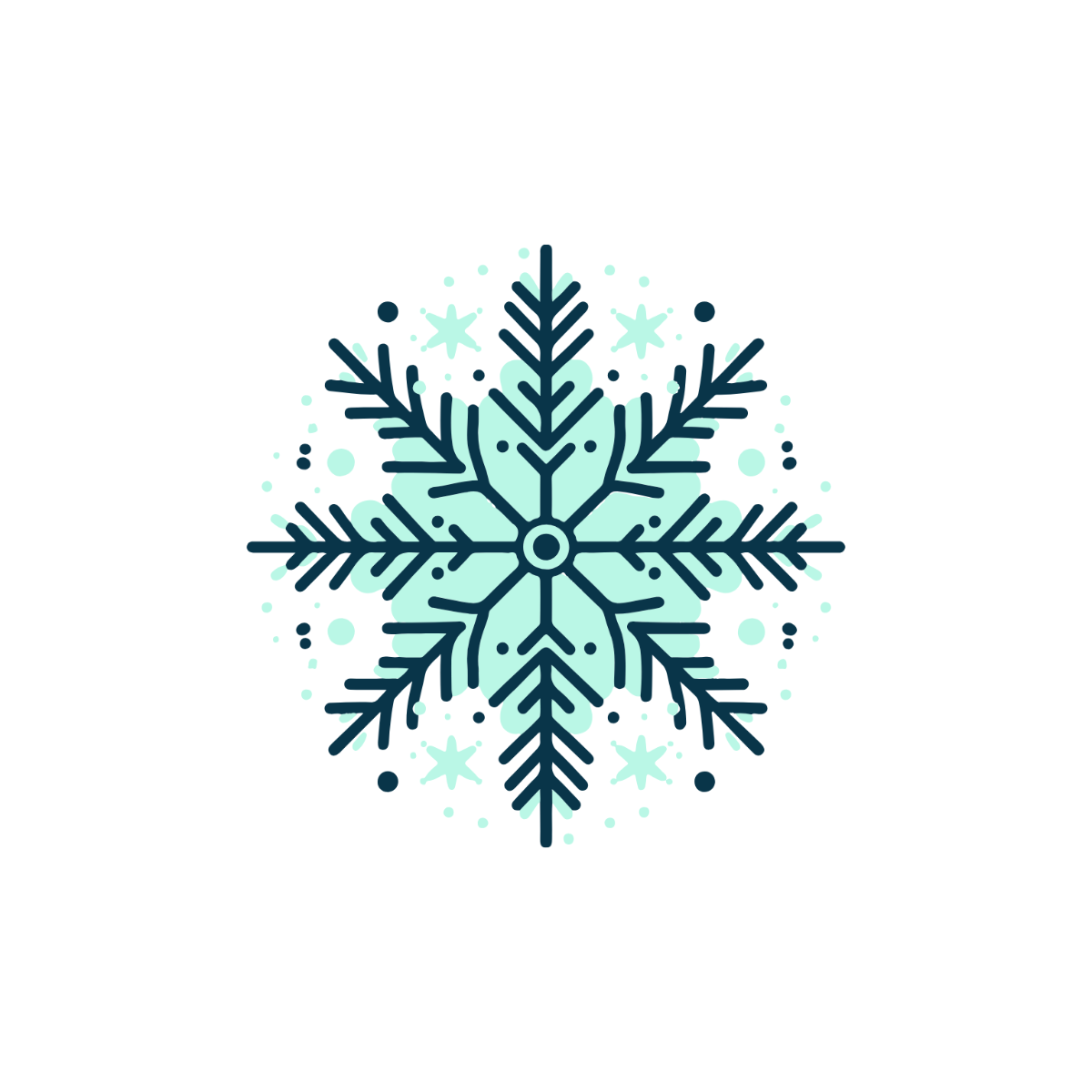 Editable Snowflake Clipart