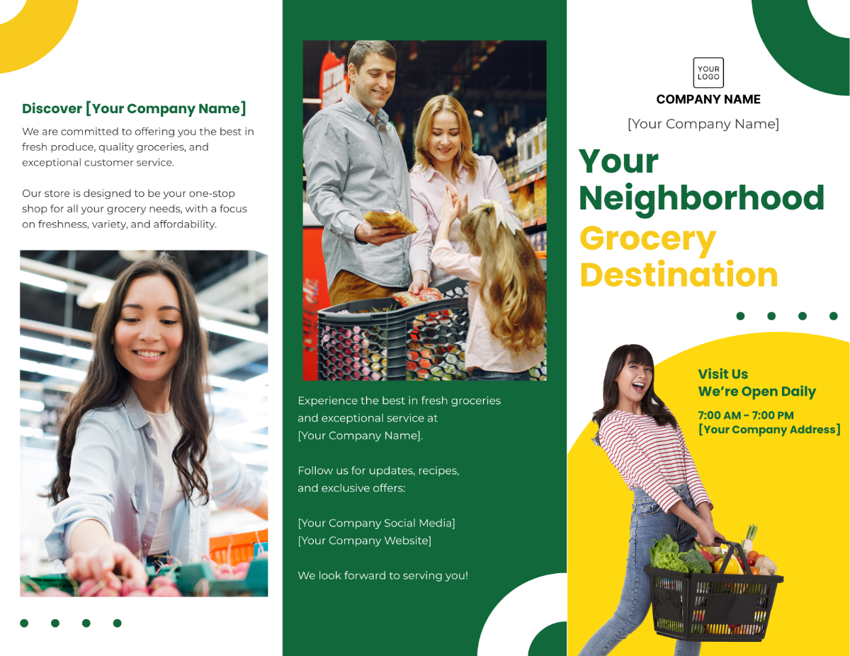 Grocery Store Brochure Template - Edit Online & Download