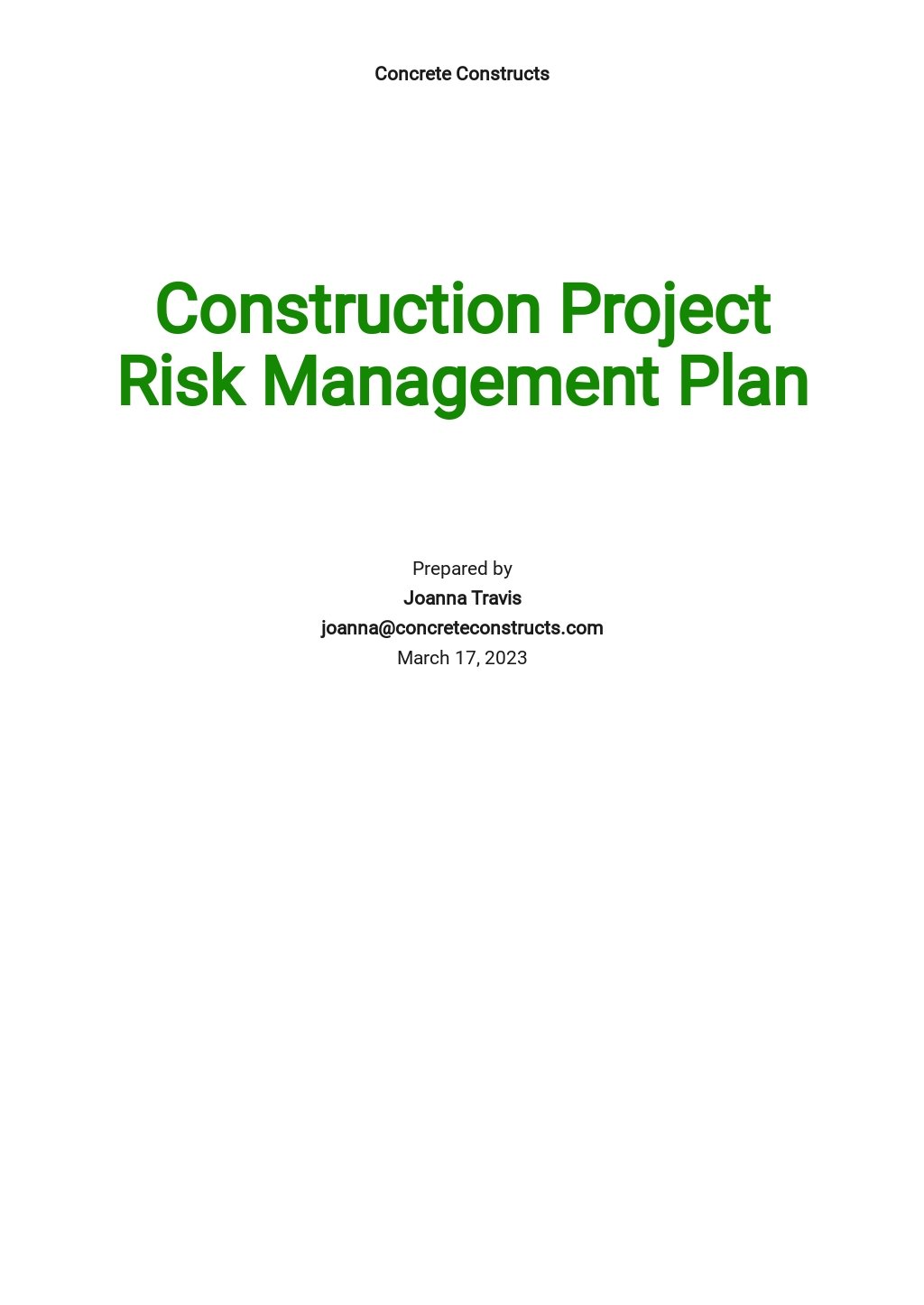 FREE Risk Management Plan Templates in PDF | Template.net