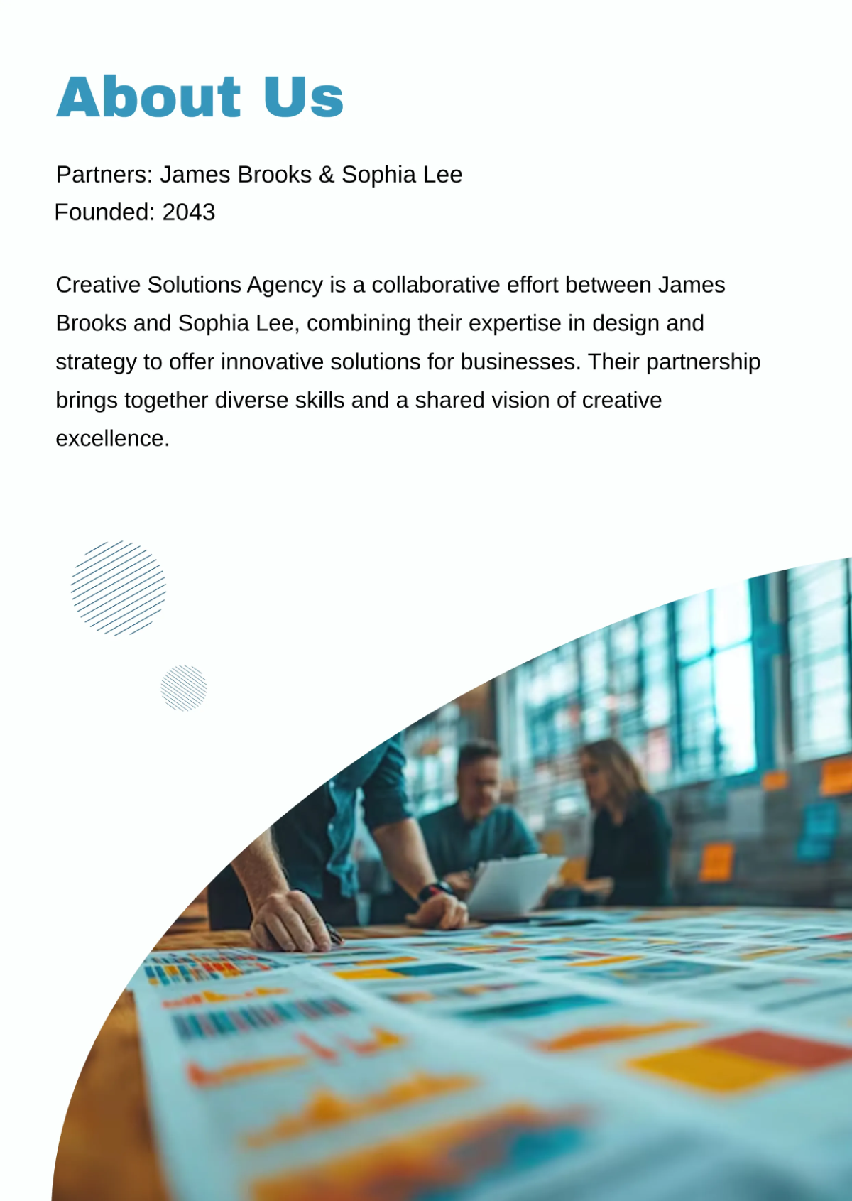Free Partnership Business Profile Template to Edit Online