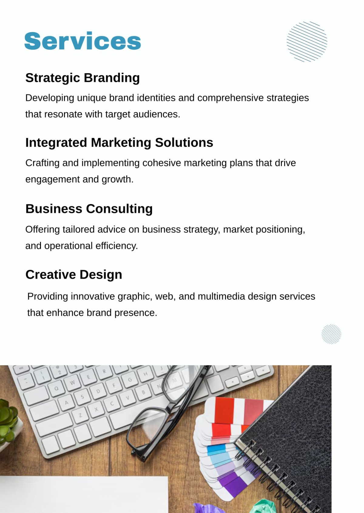 Free Partnership Business Profile Template to Edit Online