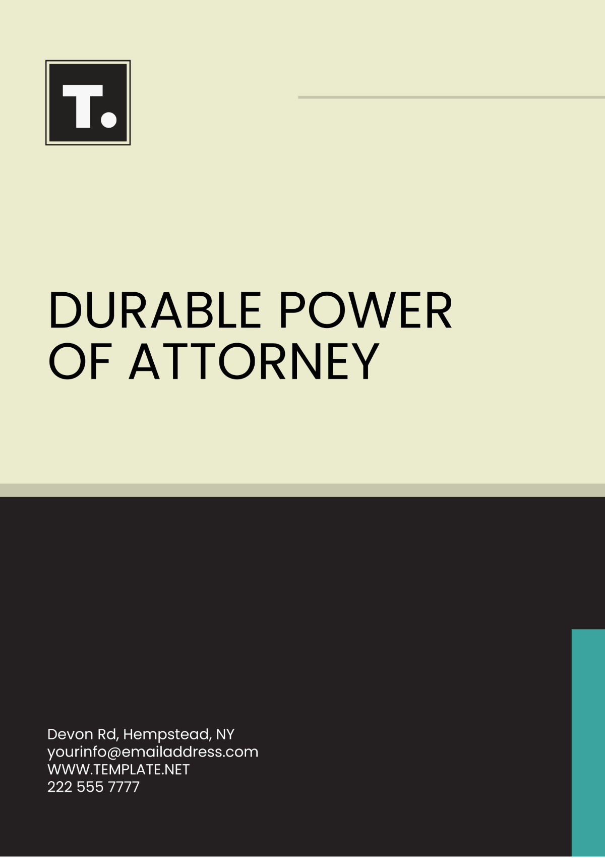 Durable Power of Attorney Template - Edit Online & Download