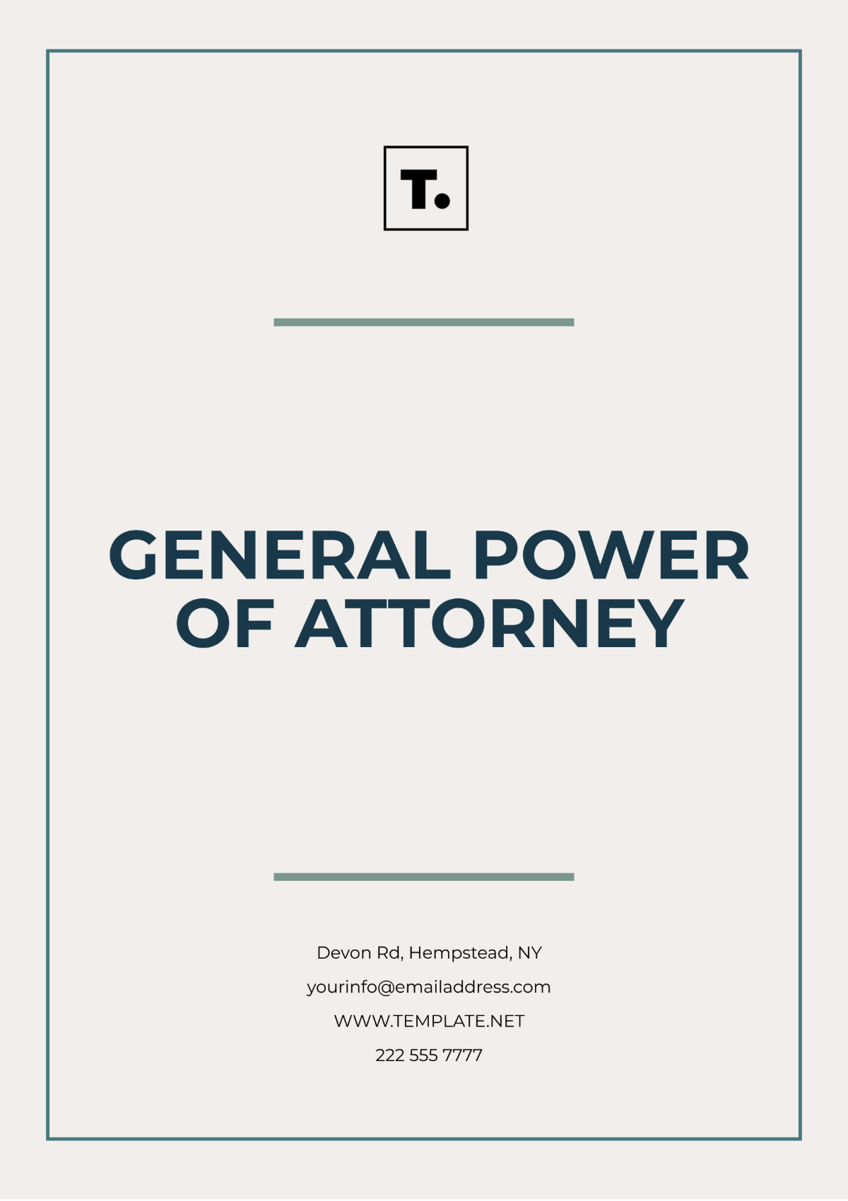 Sample General Power of Attorney Template - Edit Online & Download