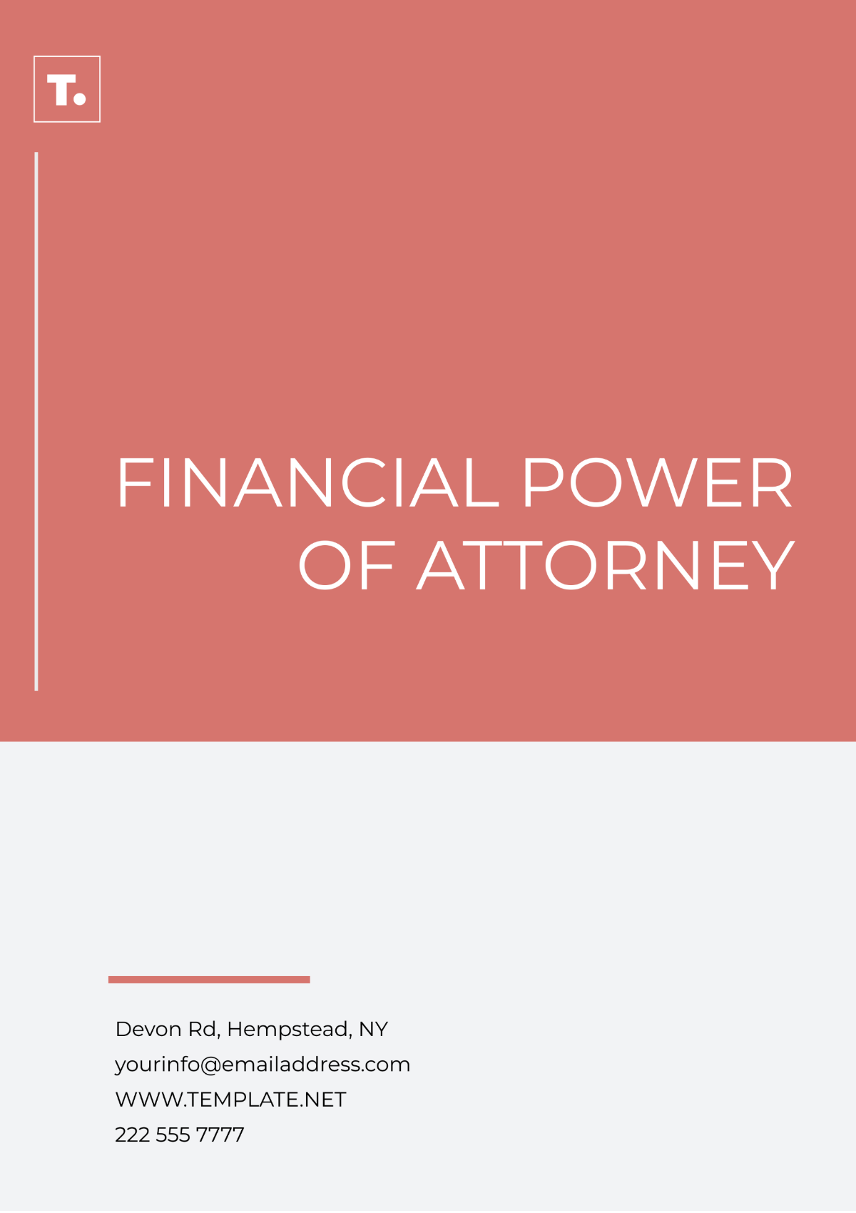 Financial Power of Attorney Template - Edit Online & Download